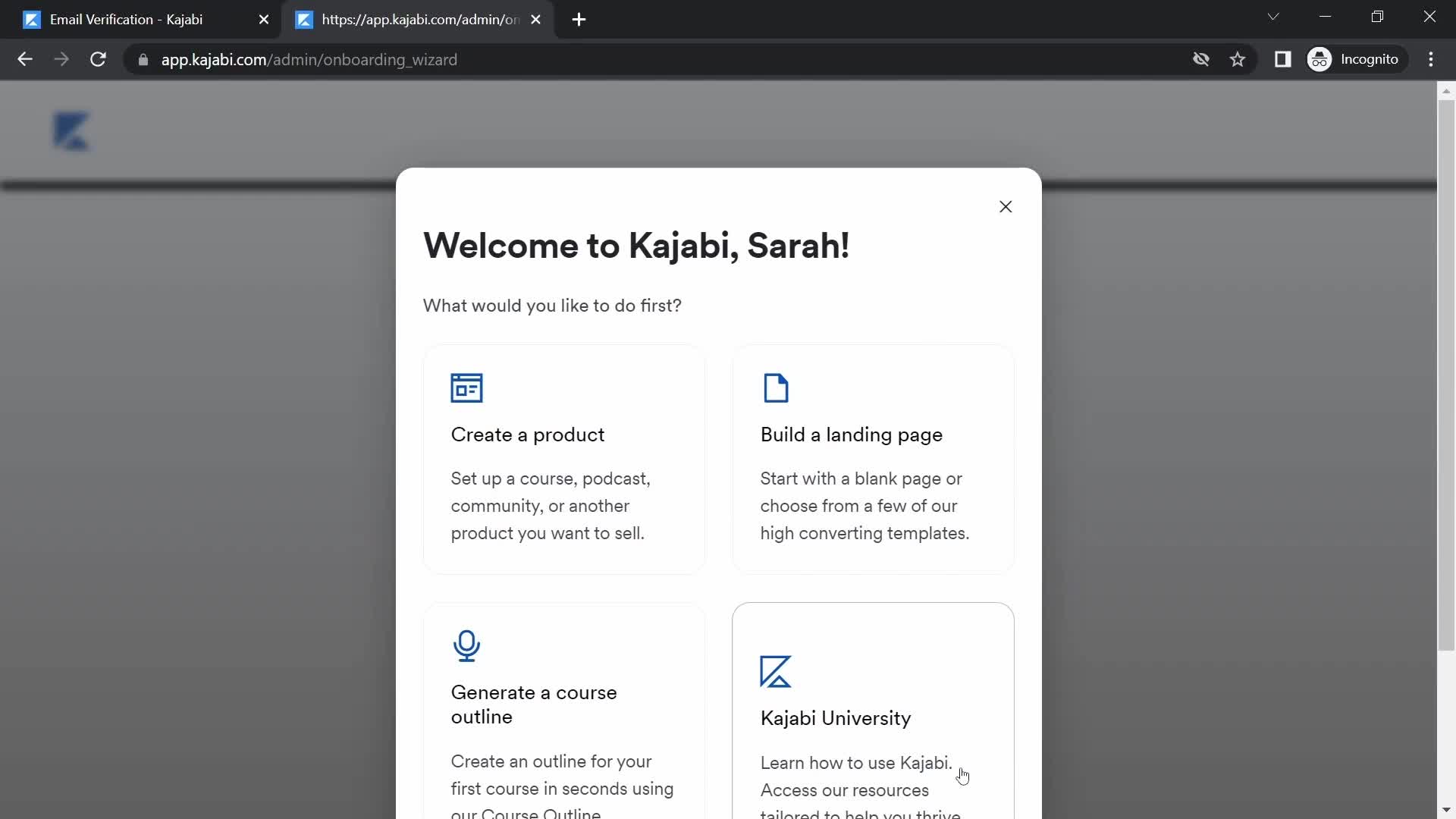 Onboarding screenshot