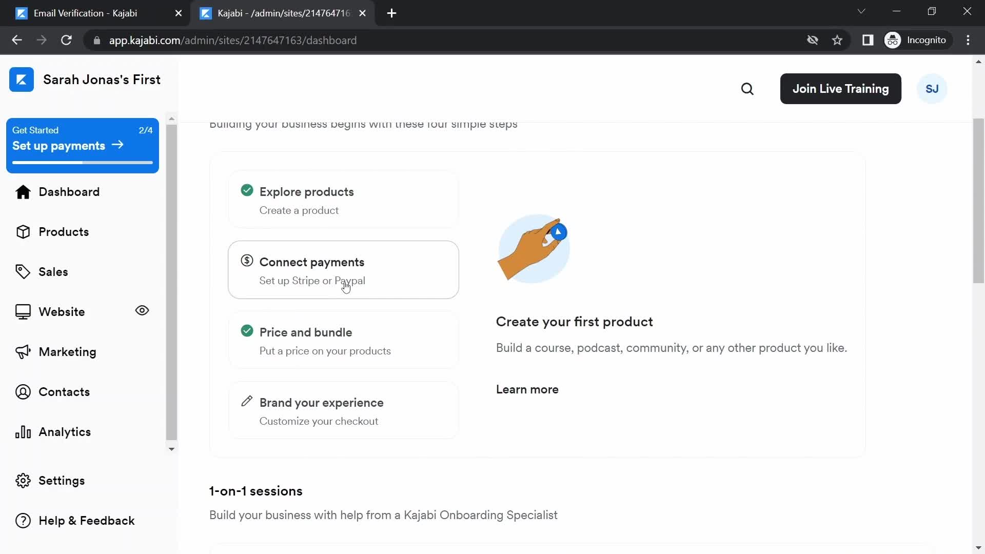 Onboarding screenshot