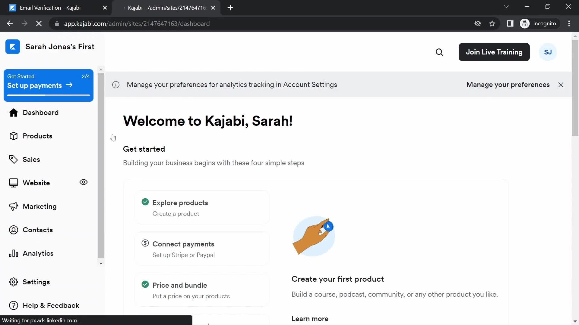 Onboarding screenshot
