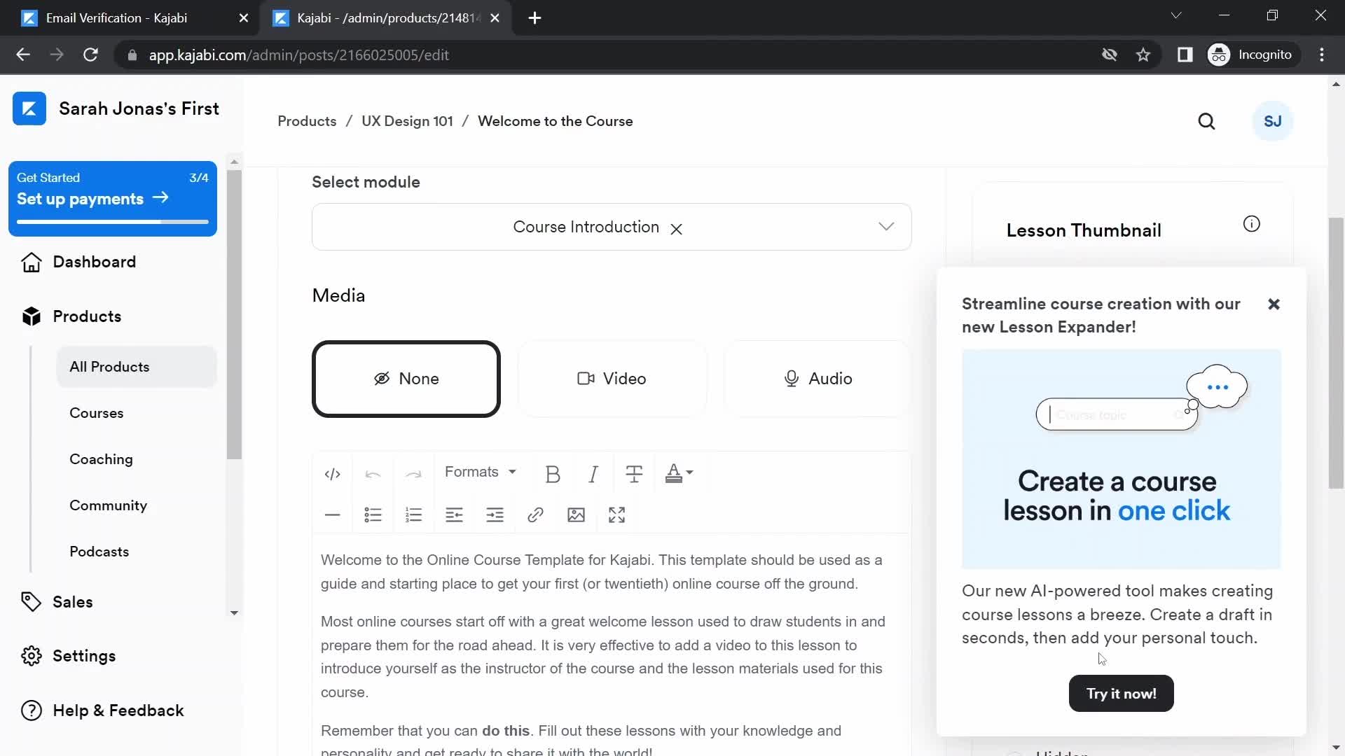 Onboarding screenshot