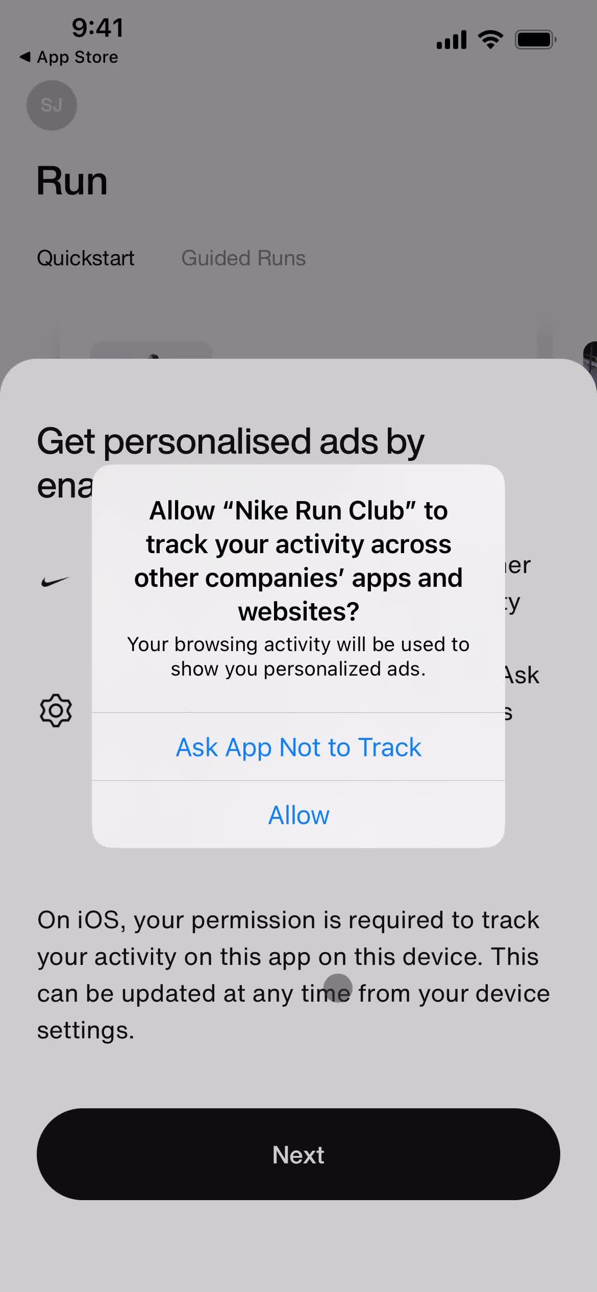 Onboarding screenshot