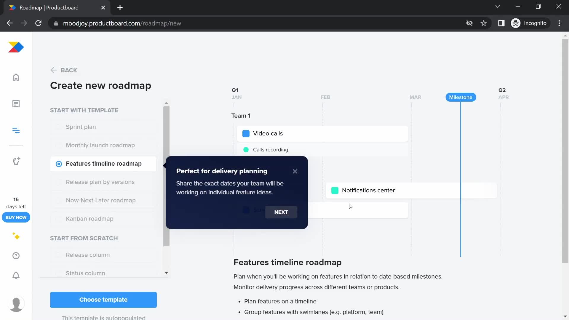 Onboarding screenshot
