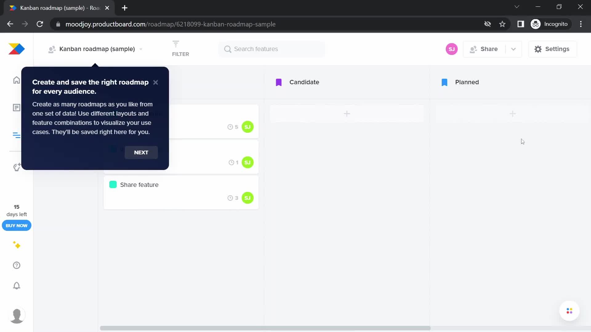 Onboarding screenshot