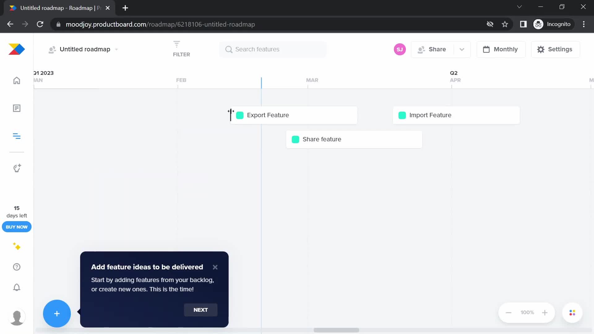 Onboarding screenshot