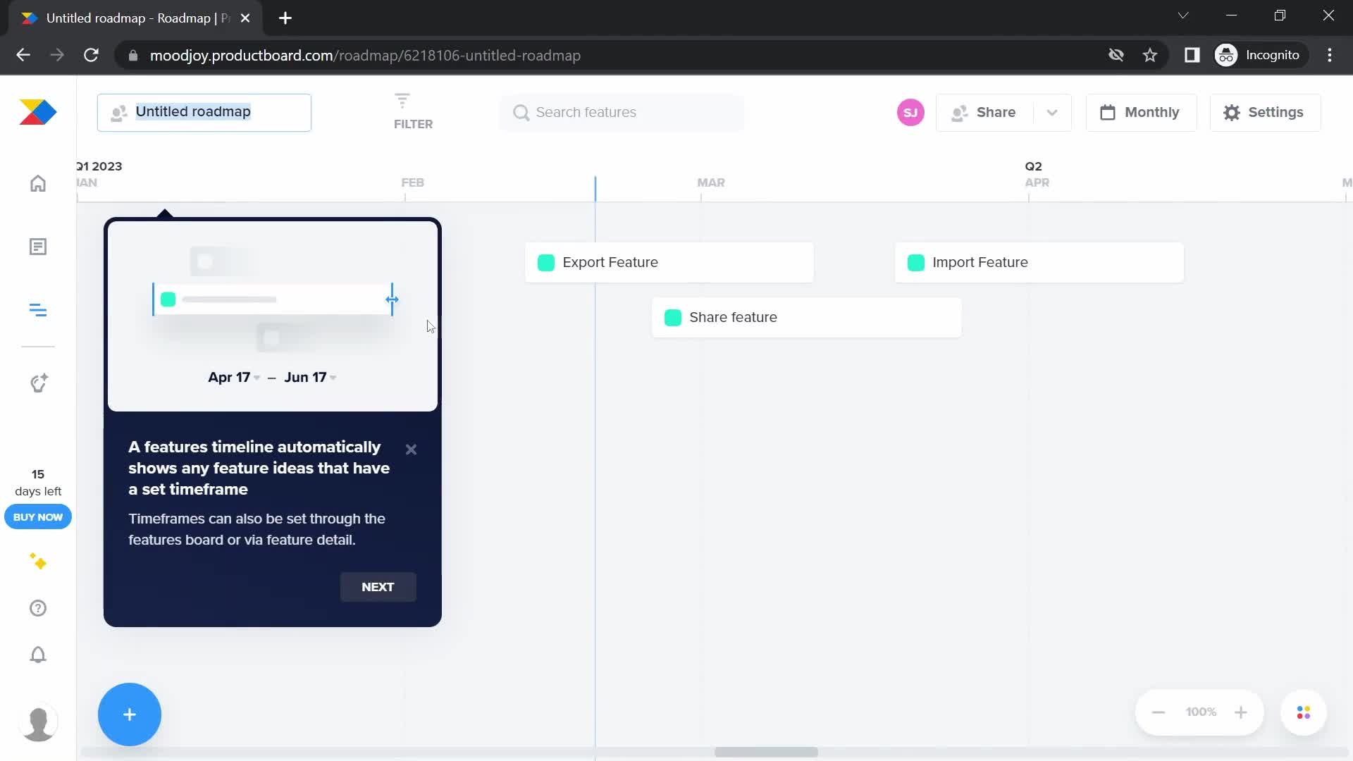 Onboarding screenshot