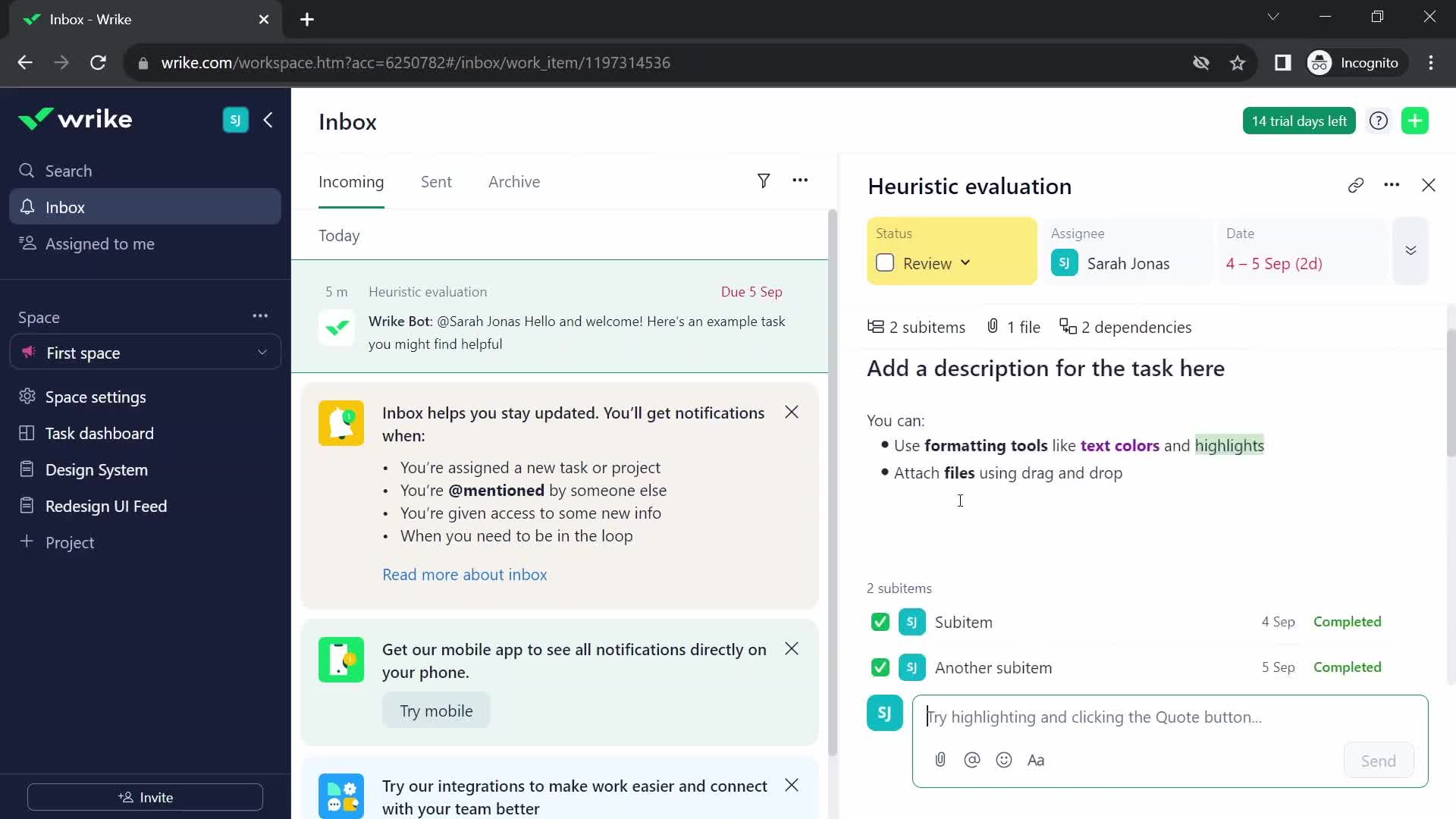 Onboarding screenshot