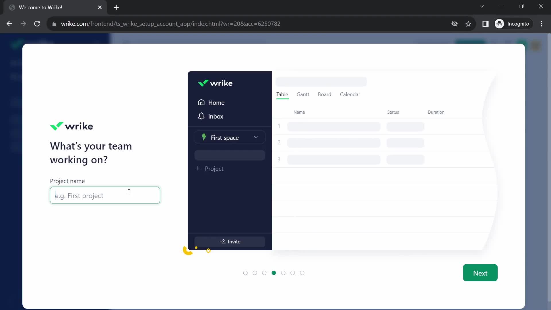 Onboarding screenshot