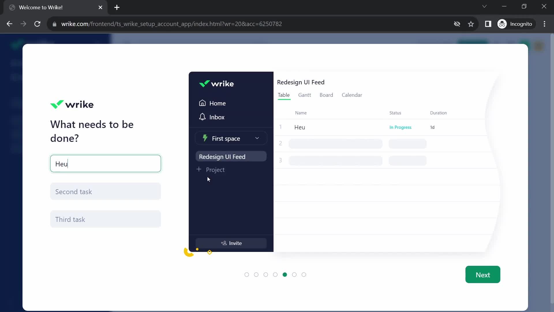 Onboarding screenshot