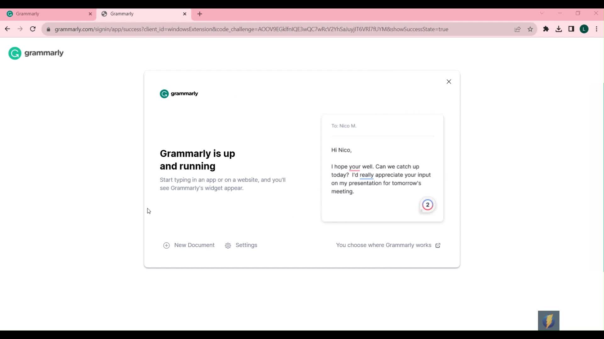 Onboarding screenshot