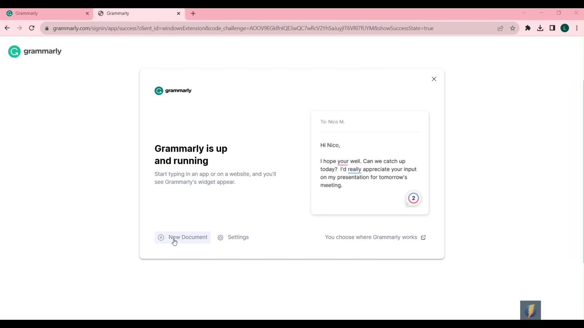 Onboarding screenshot