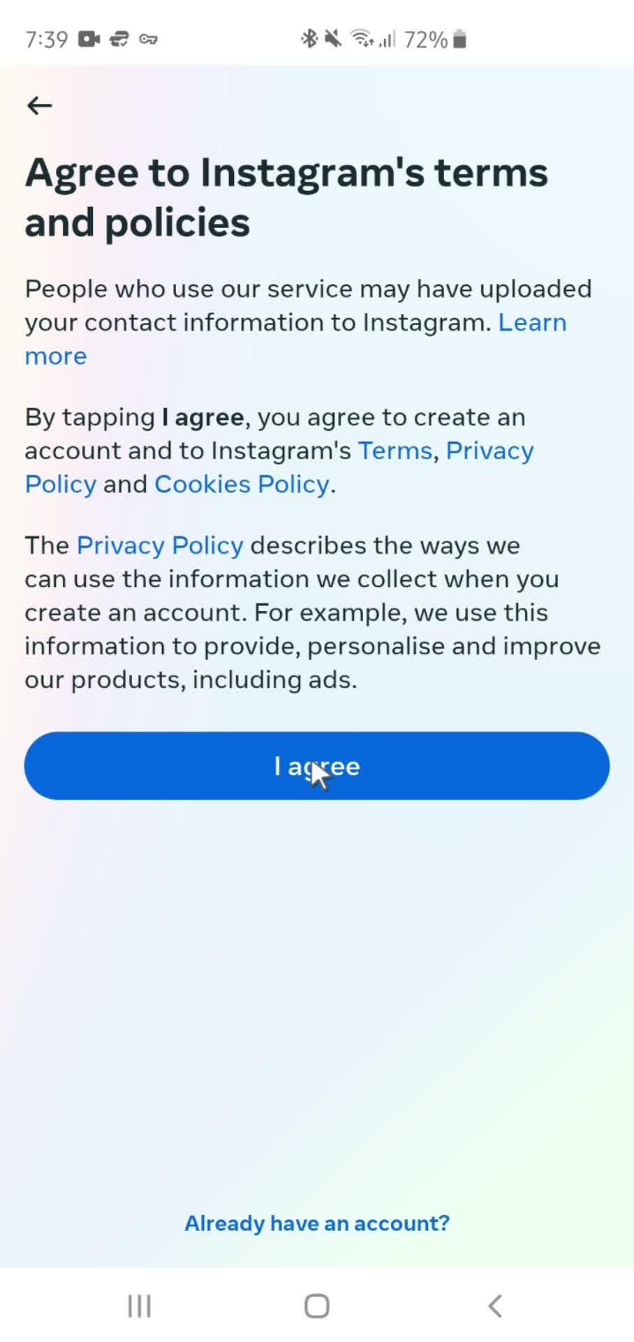 Onboarding screenshot