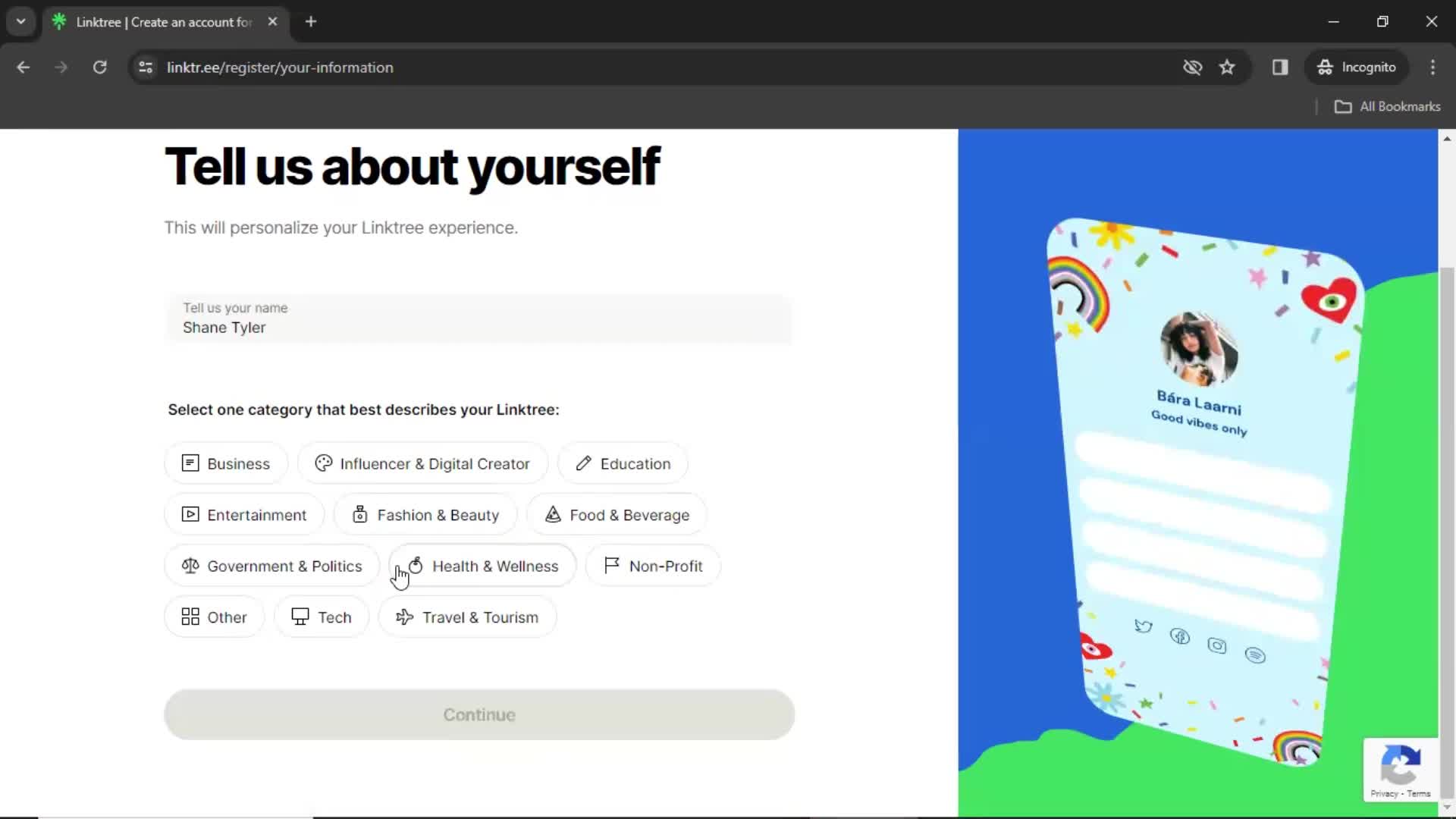 Onboarding screenshot