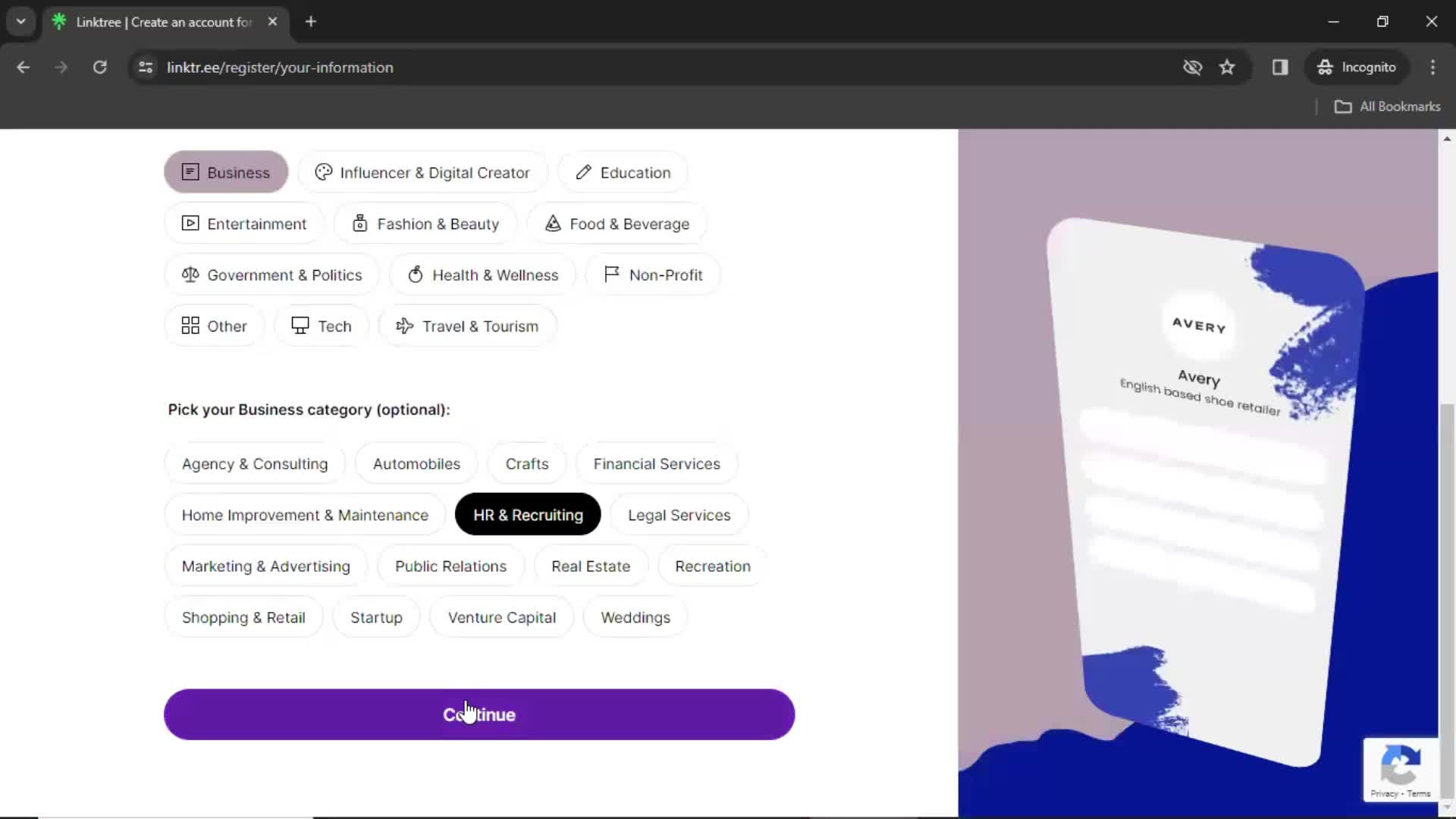 Onboarding screenshot