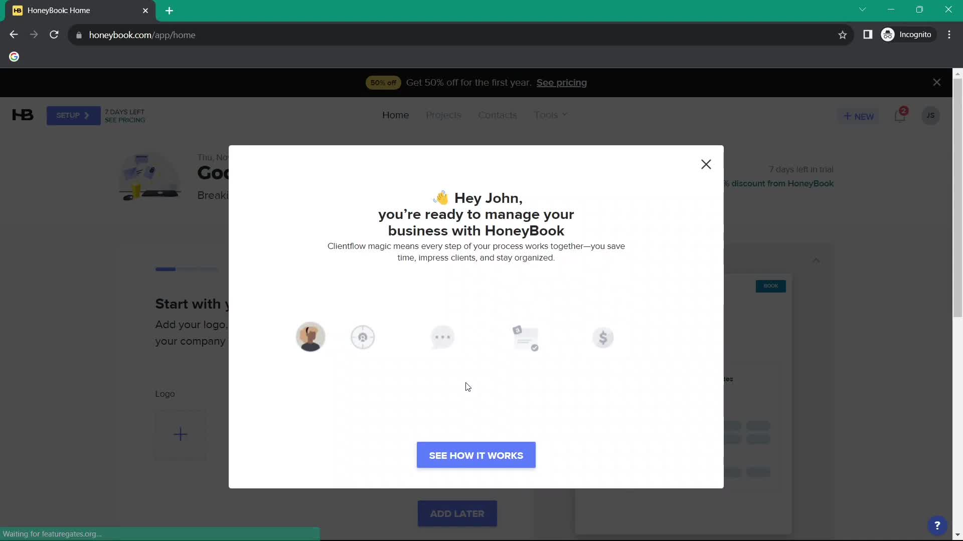 Onboarding screenshot
