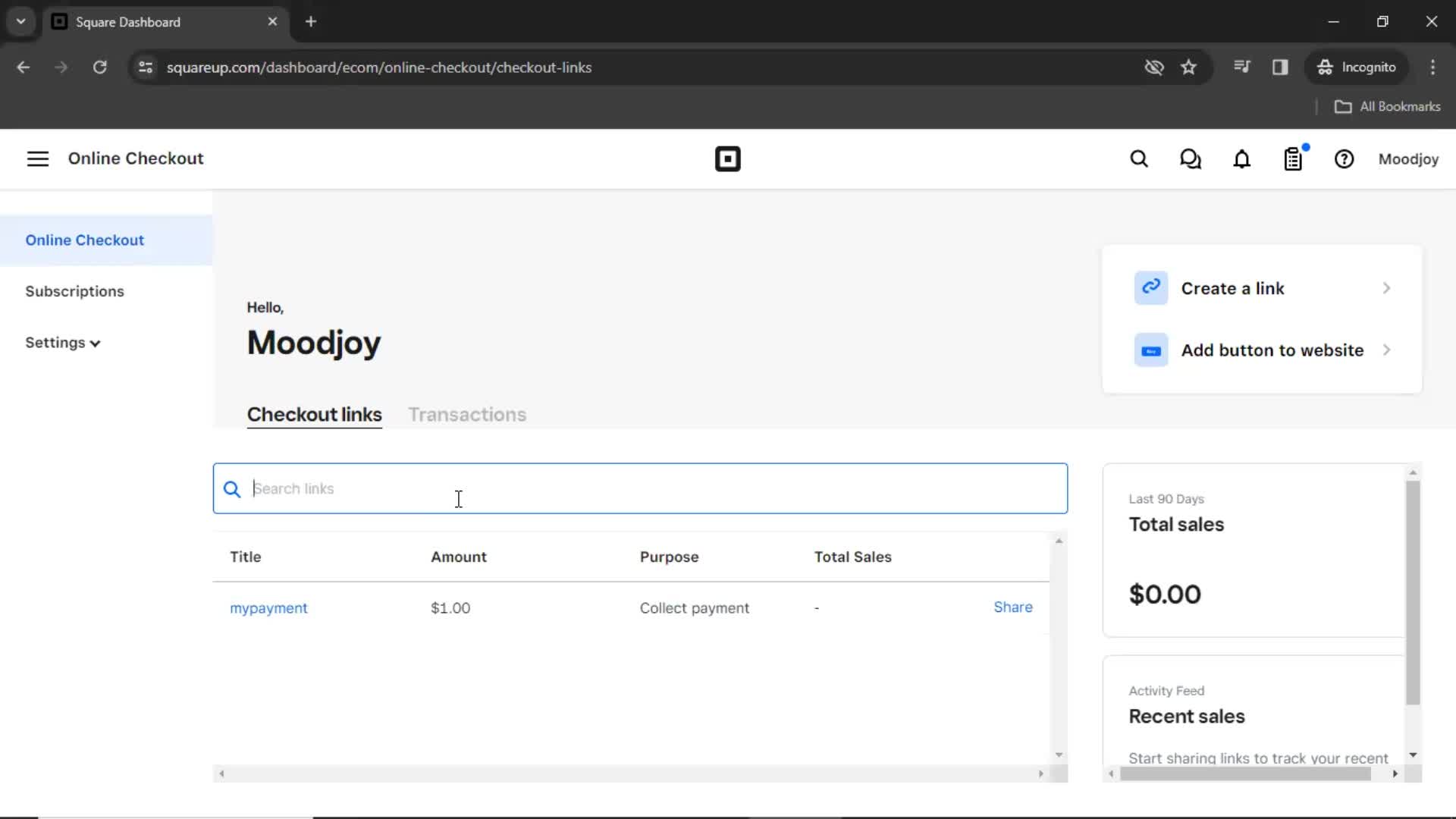 Paying screenshot