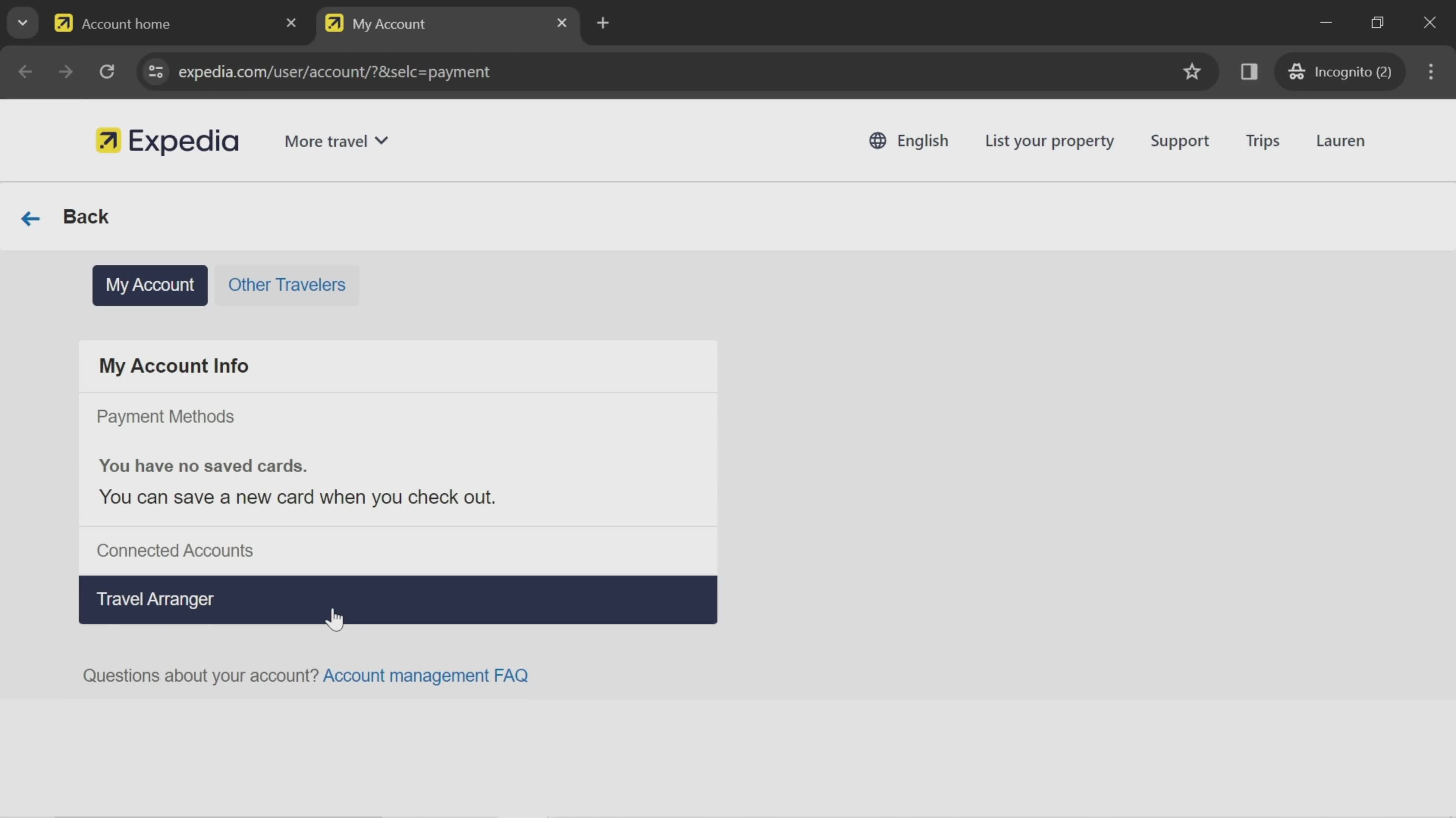 Payment methods screenshot