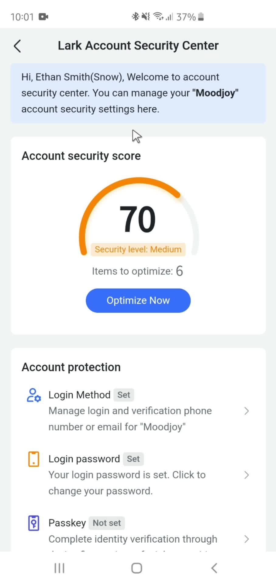 Changing password on Lark video thumbnail