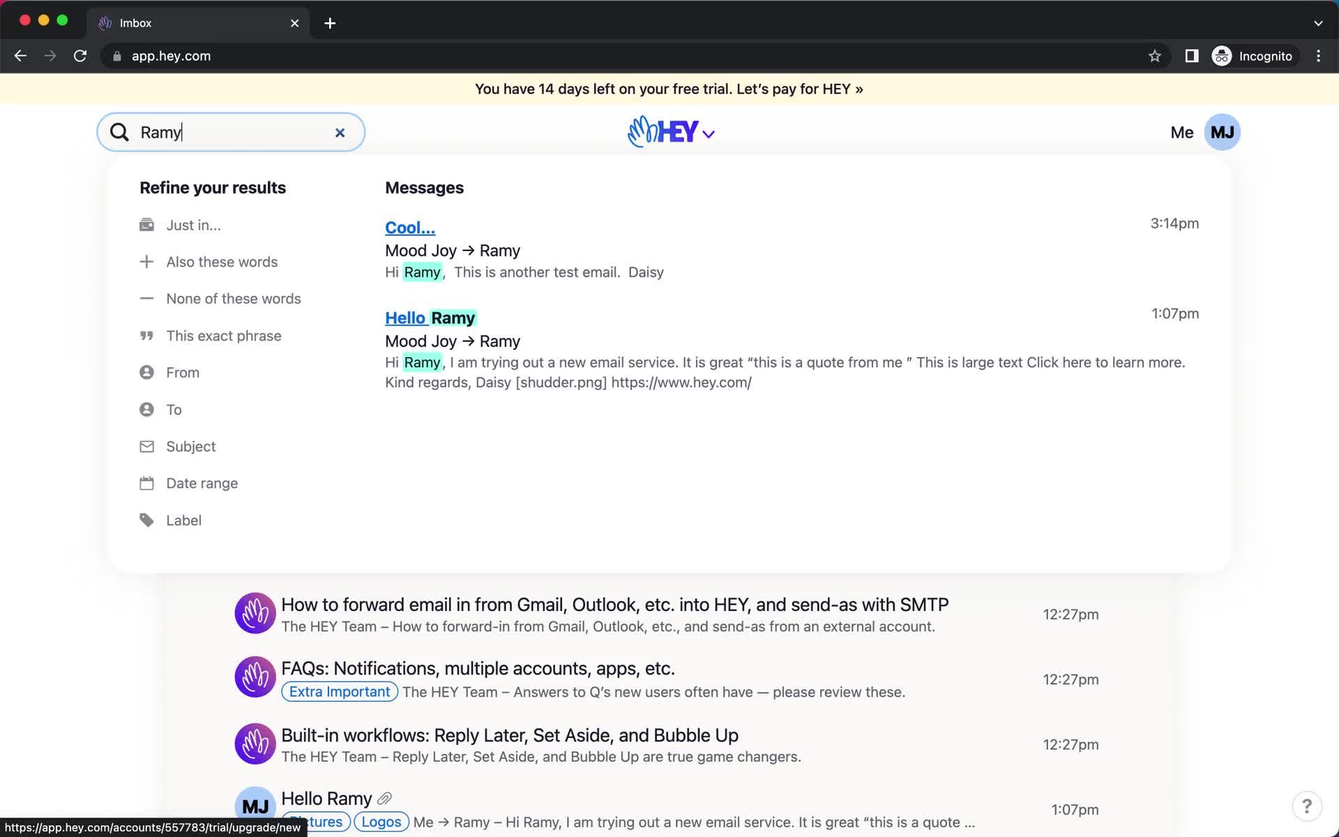 Searching on Hey video thumbnail