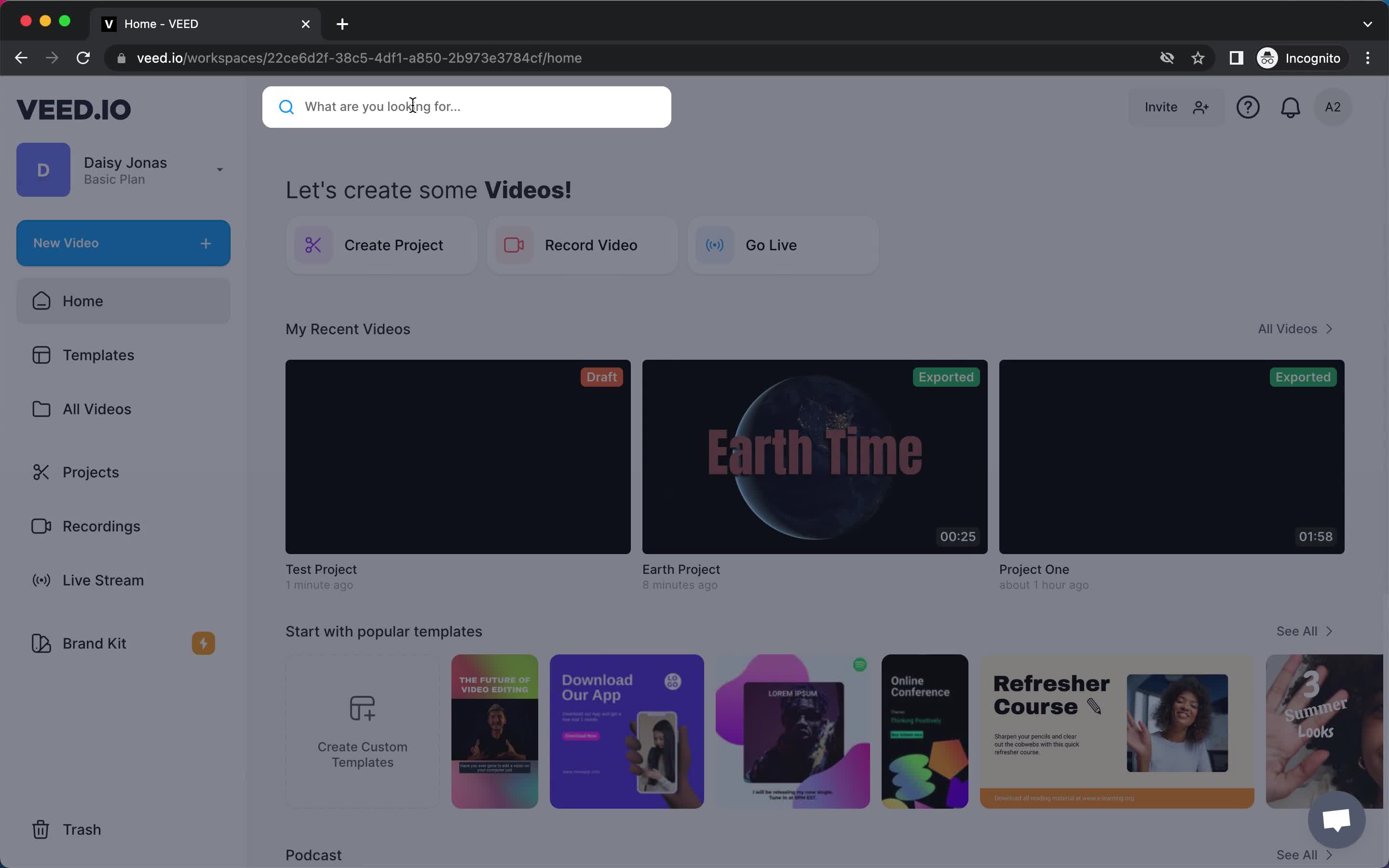 Searching on VEED.IO video thumbnail
