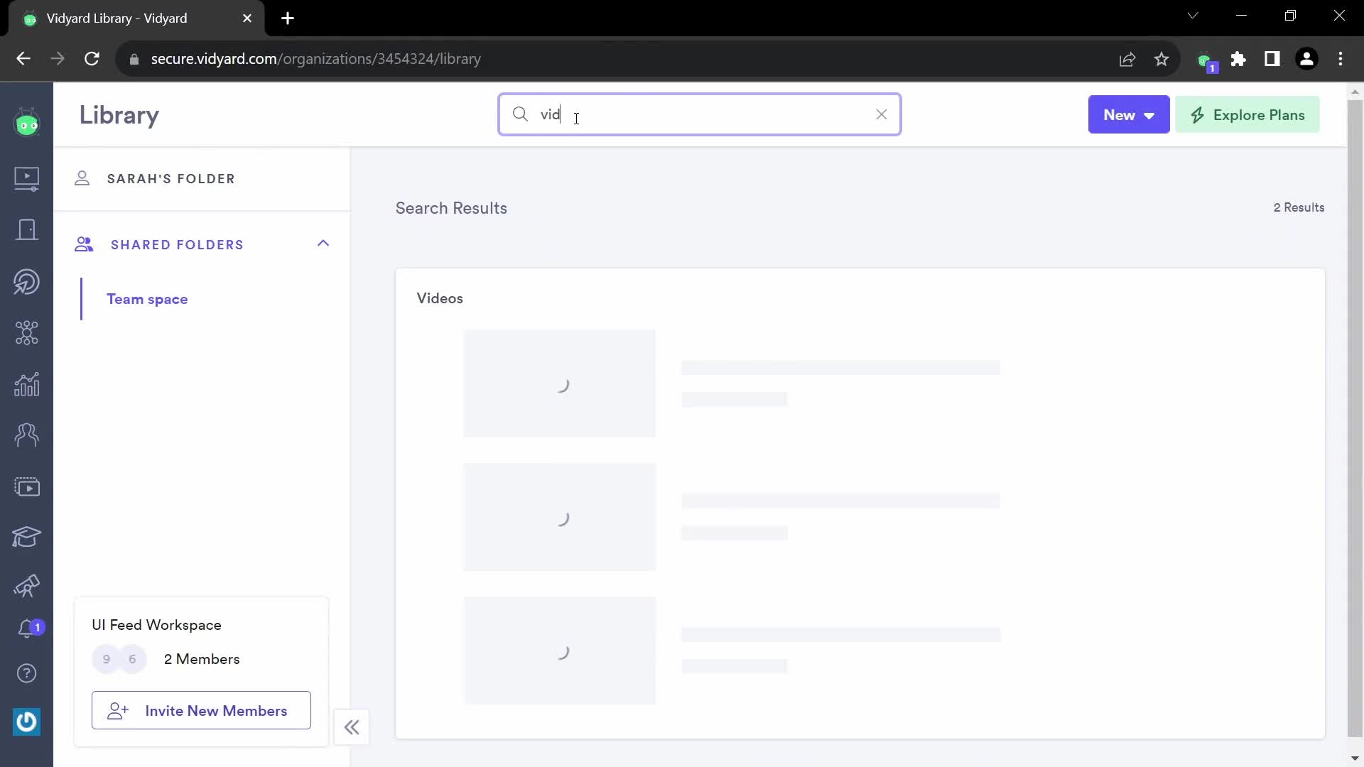 Searching on Vidyard video thumbnail