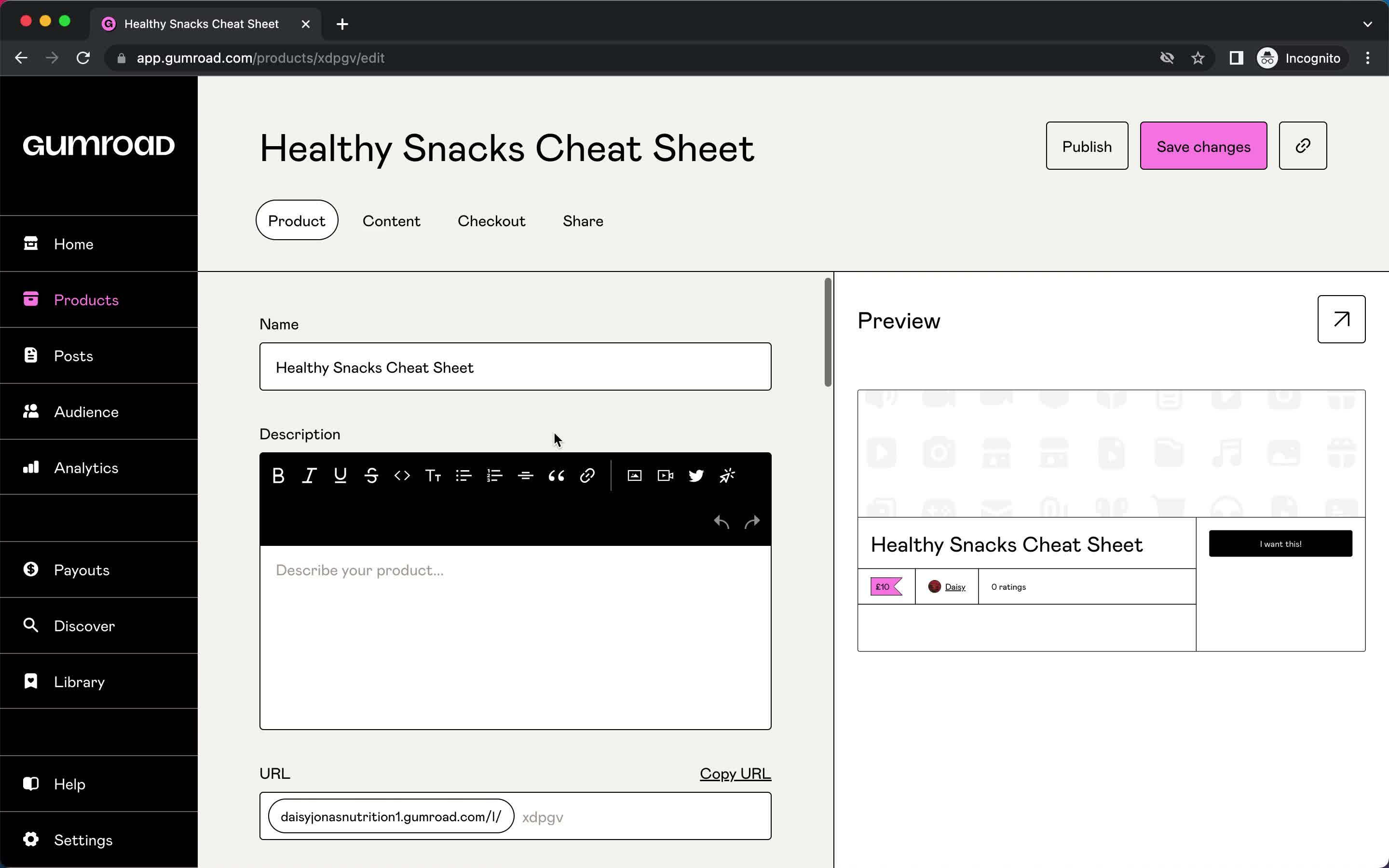 Adding a product on Gumroad video thumbnail