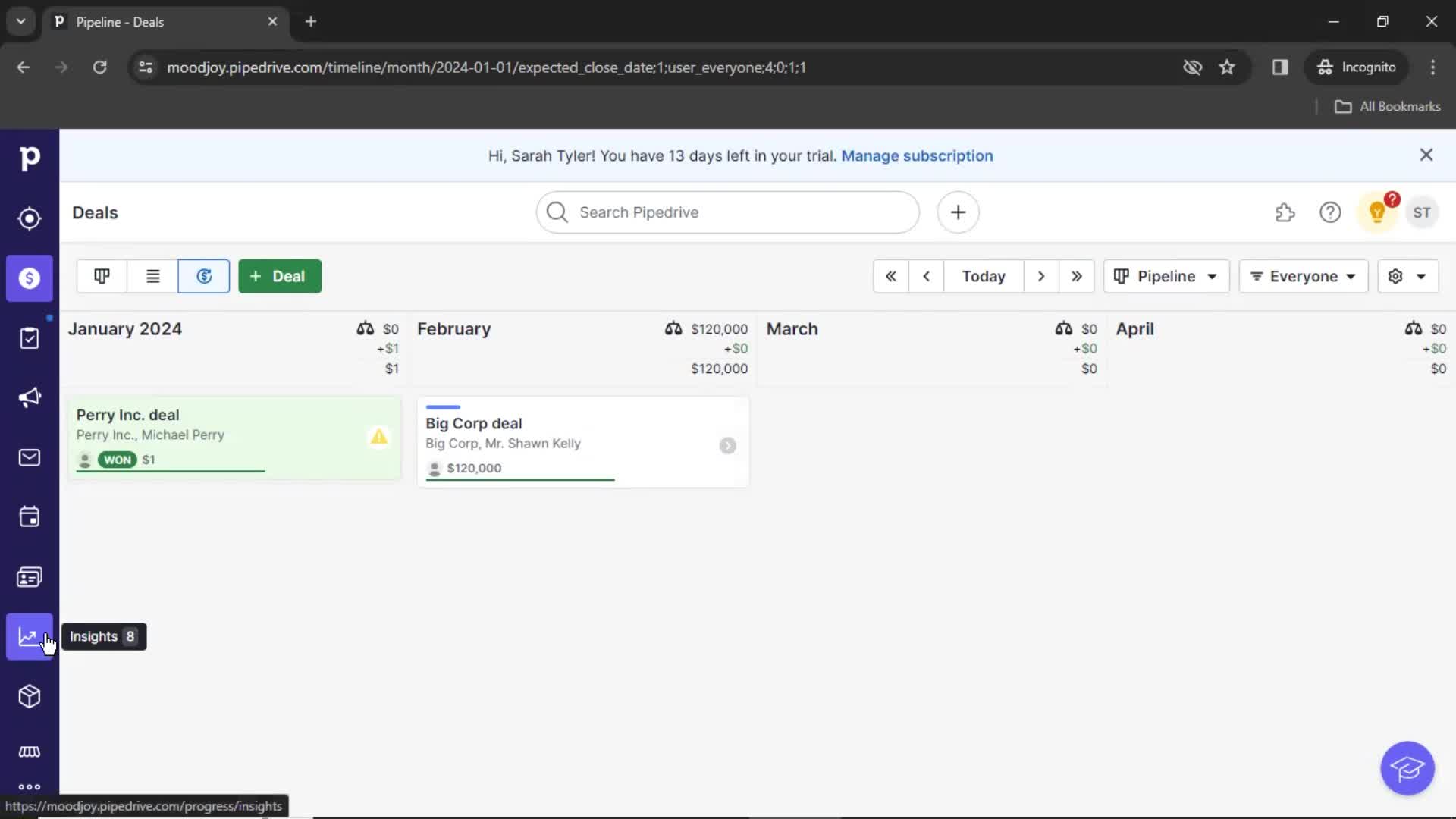 Setting goals on Pipedrive video thumbnail