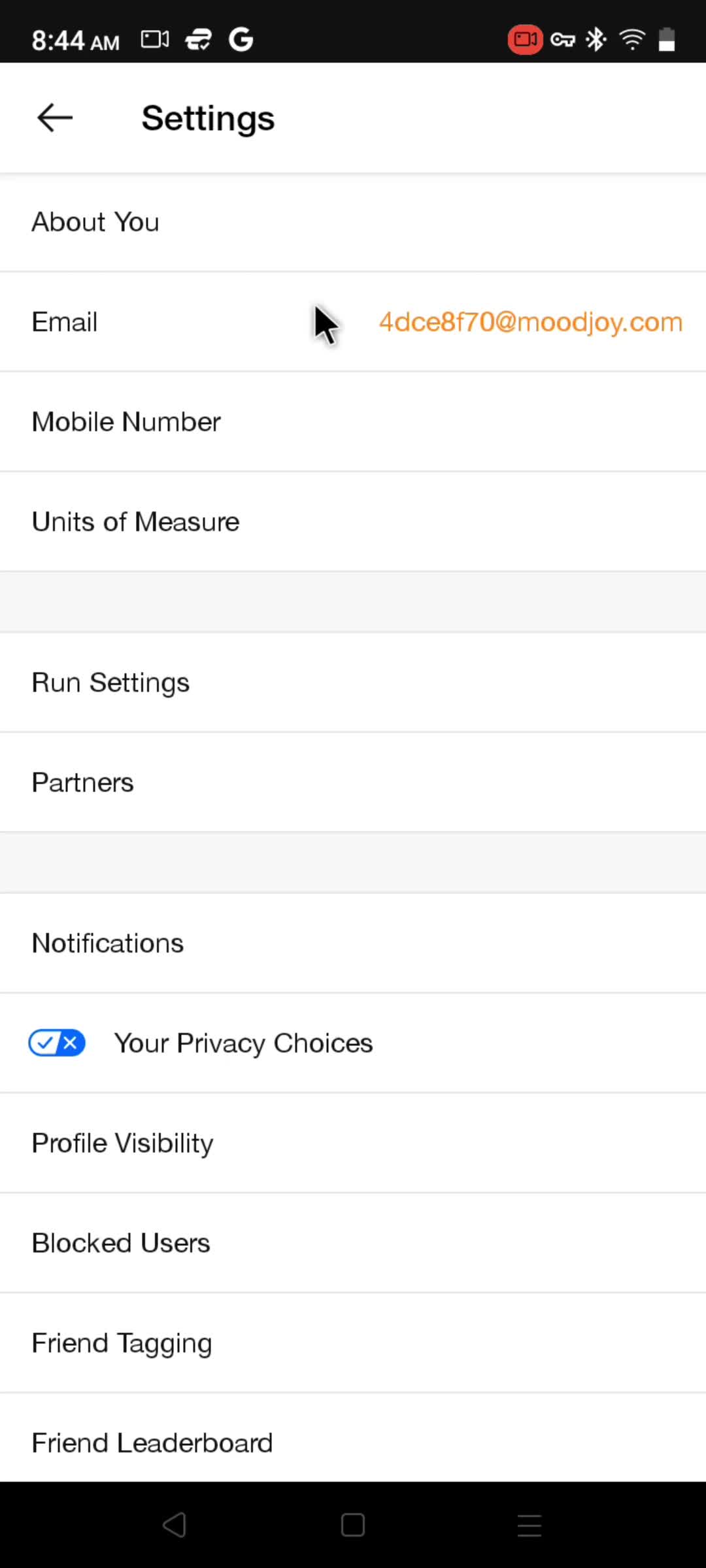 Settings on Nike Run Club video thumbnail