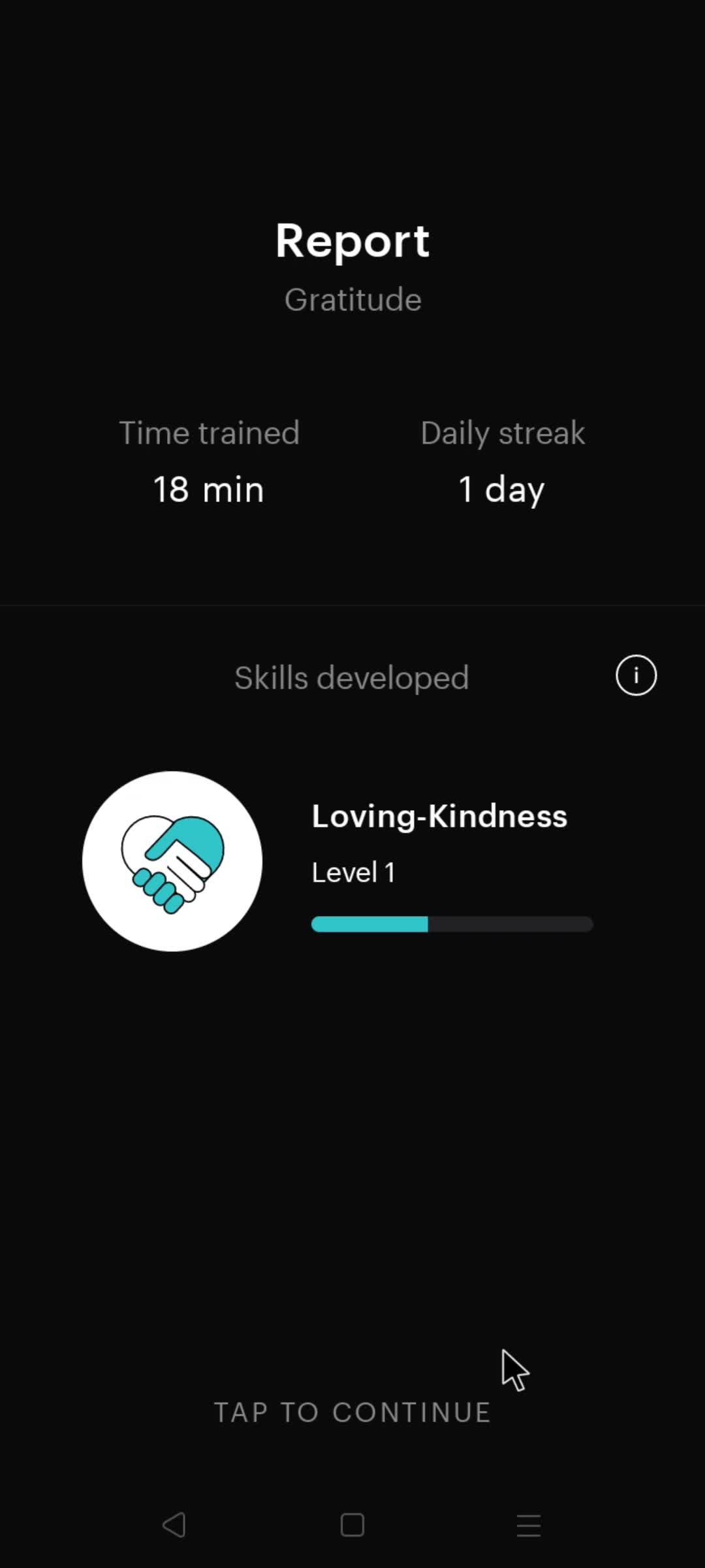 Singles meditation screenshot