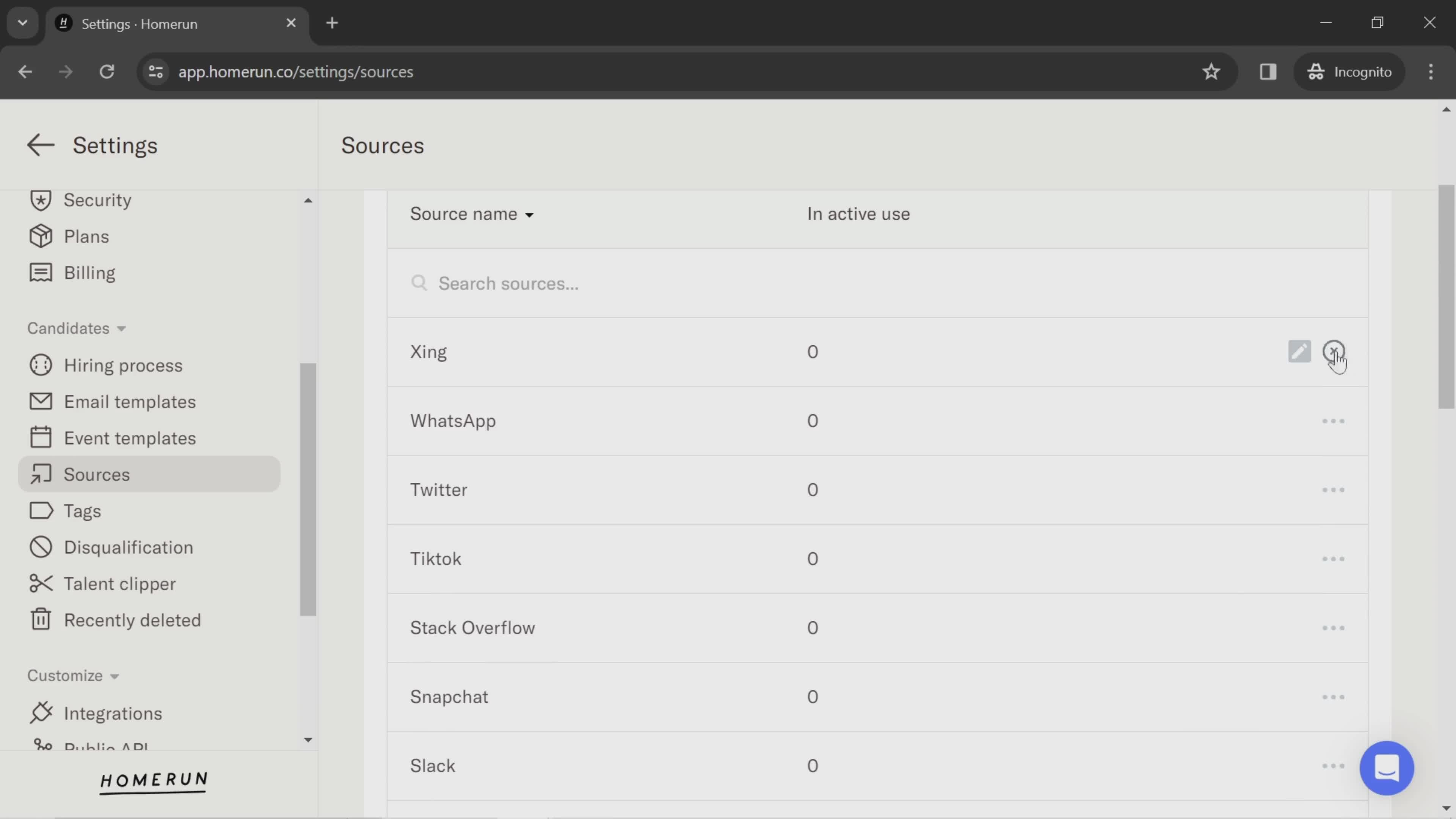 Sources screenshot