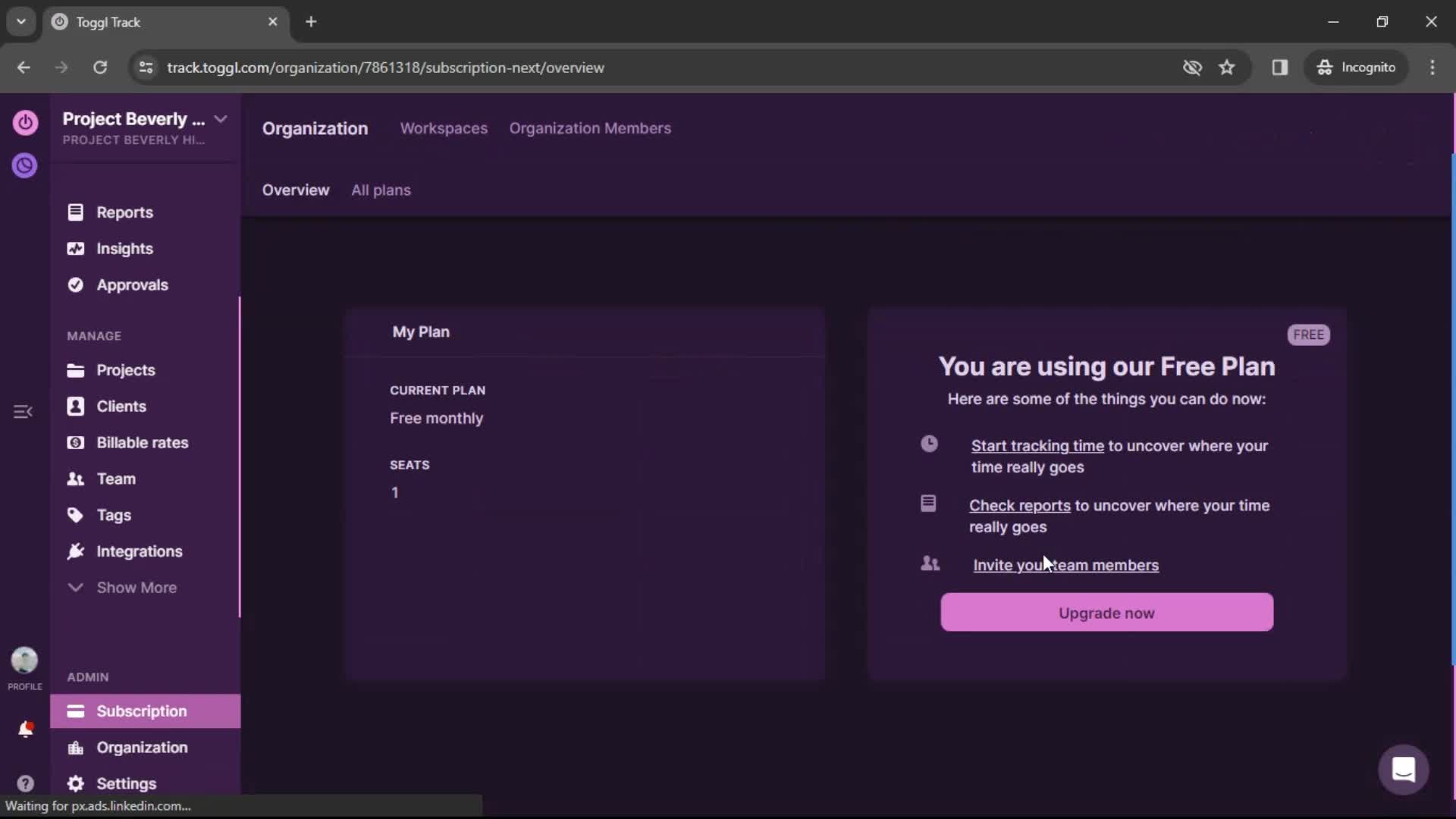 Upgrading your account on Toggl Track video thumbnail