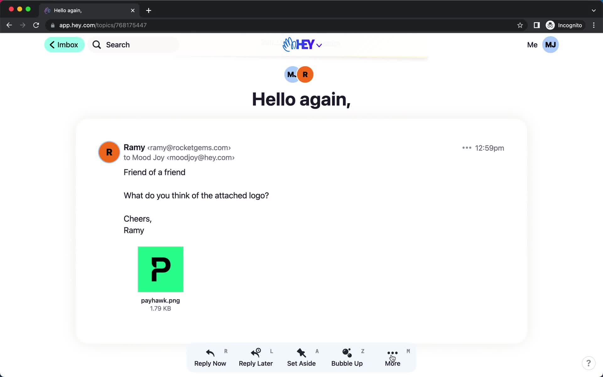 Tagging on Hey video thumbnail
