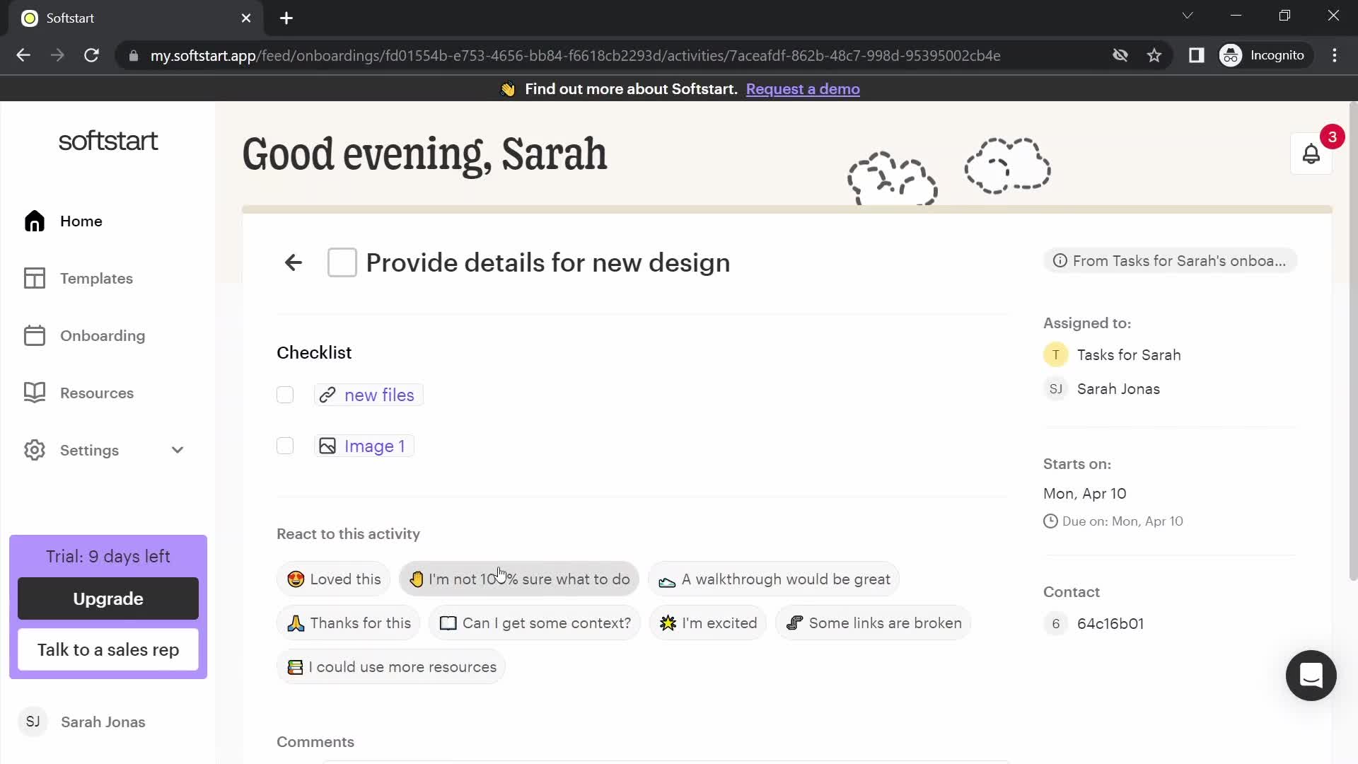 Tasks on Softstart video thumbnail