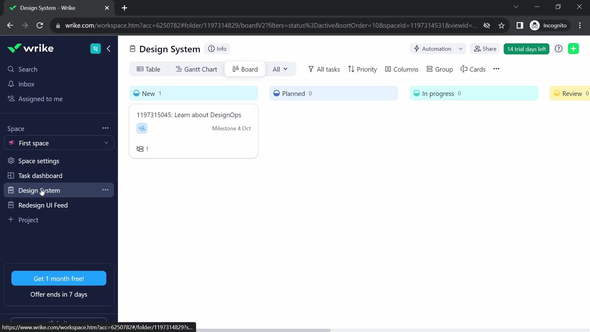 Tasks screenshot