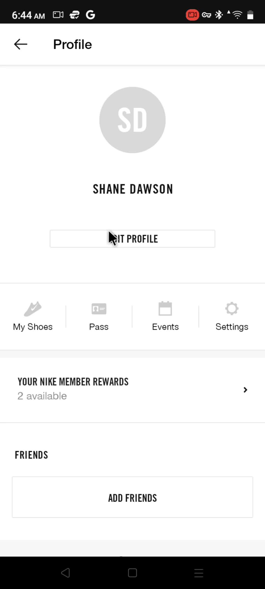 Updating your profile screenshot