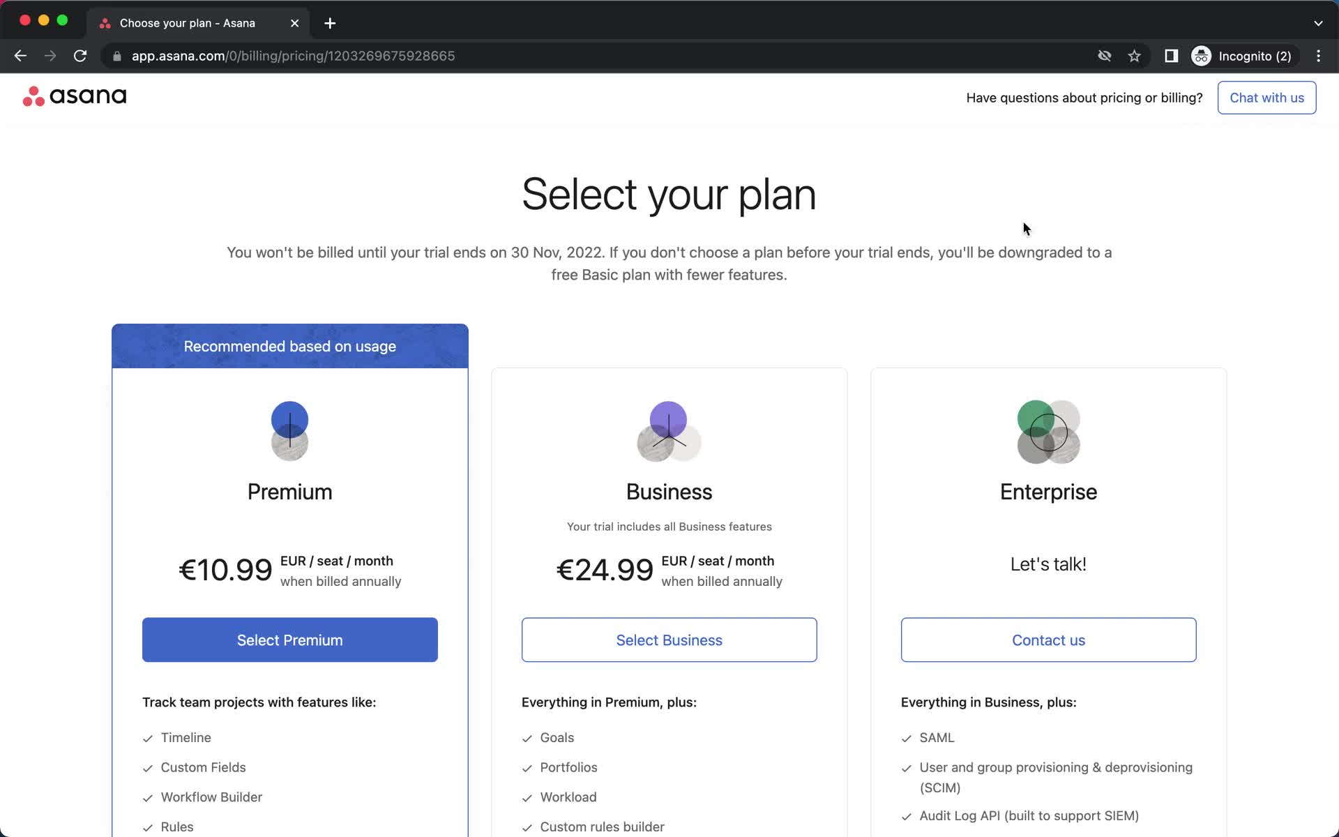Upgrading your account on Asana video thumbnail