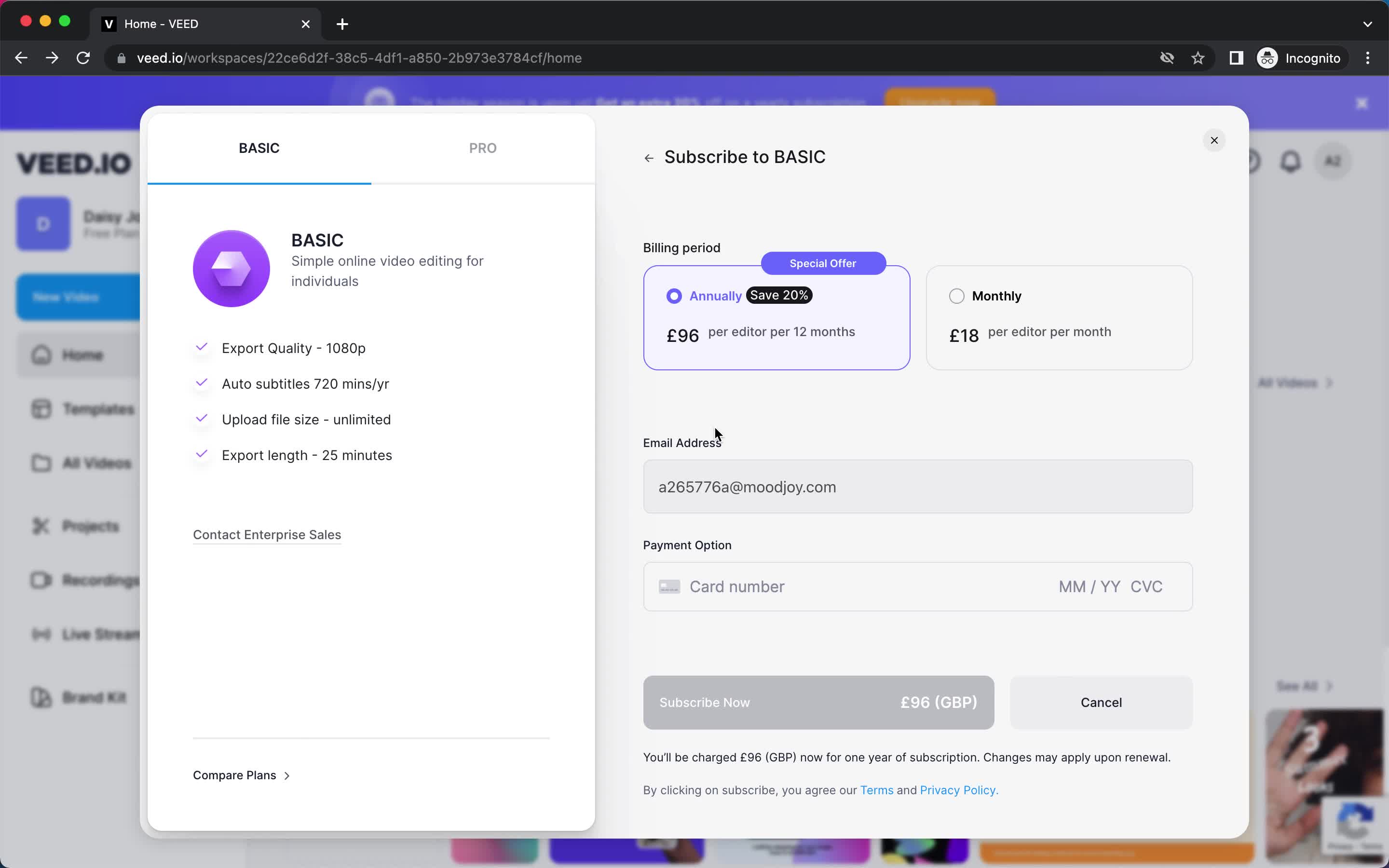 Upgrading your account on VEED.IO video thumbnail