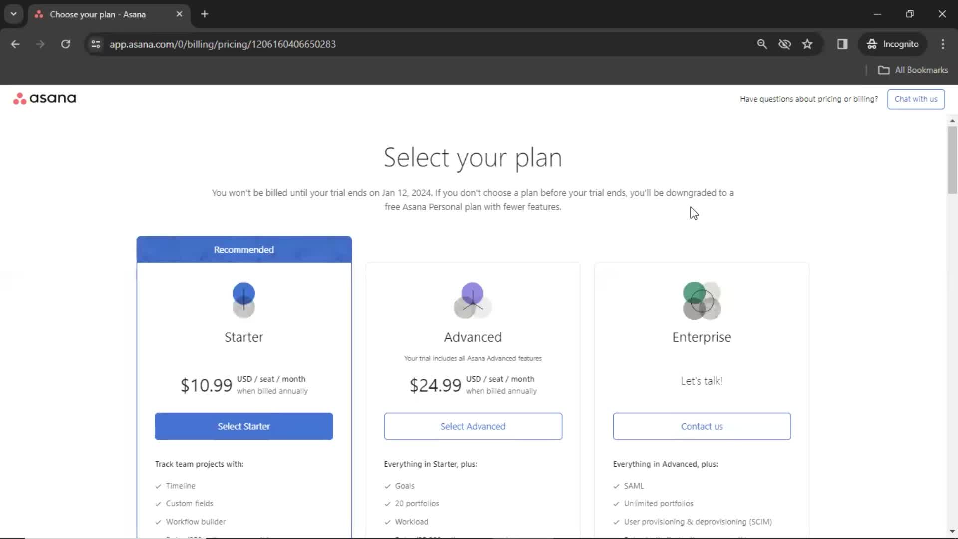 Upgrading your account on Asana video thumbnail