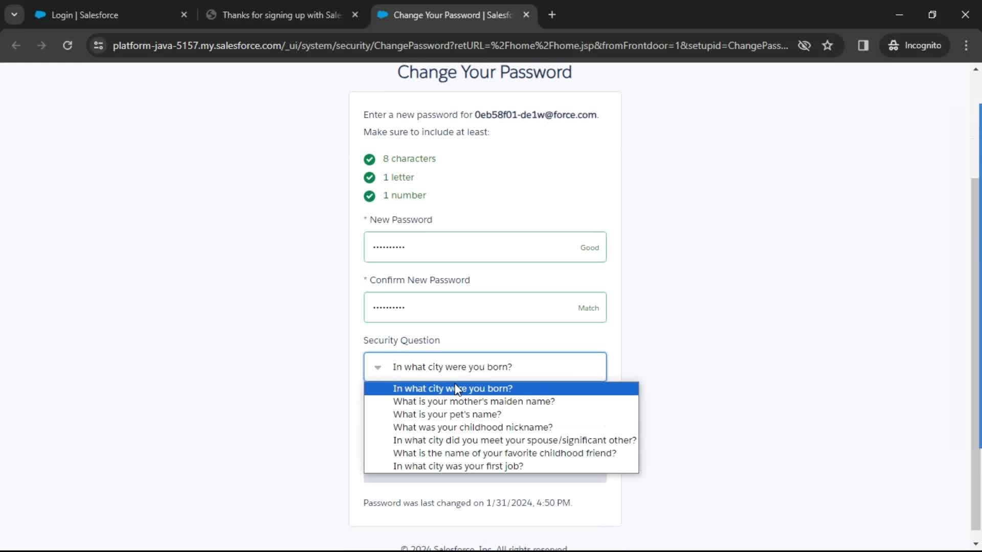 Verifying account screenshot