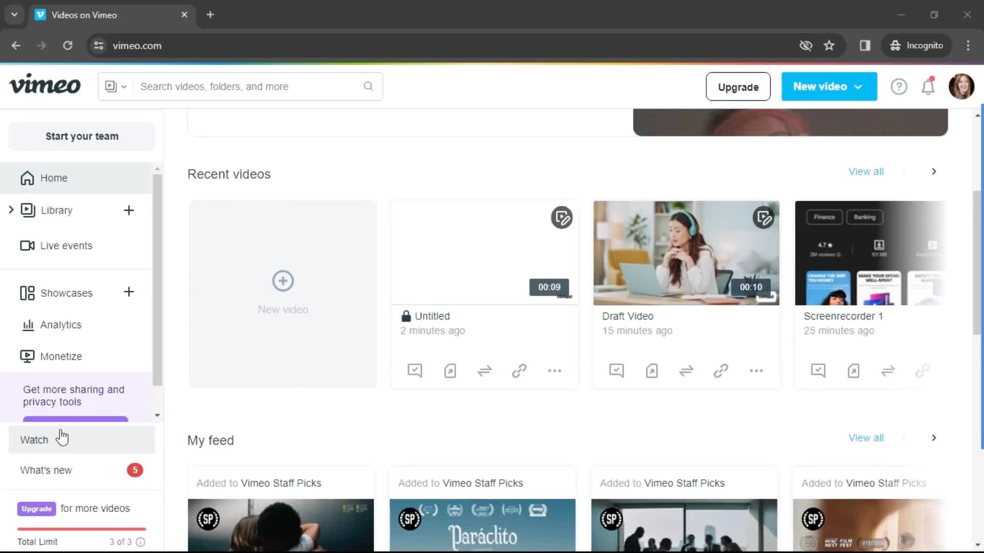 Watching videos on Vimeo video thumbnail