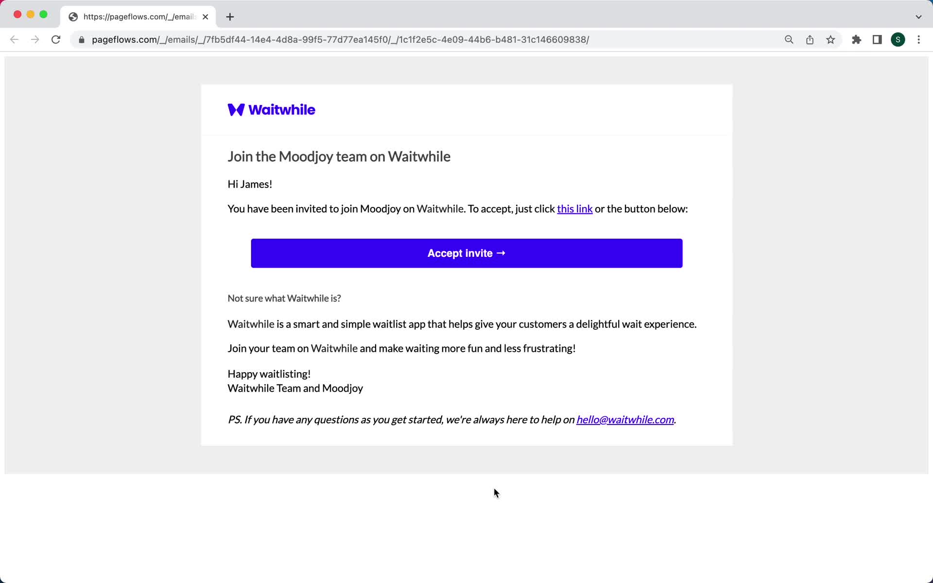 Accepting an invite on Waitwhile video thumbnail