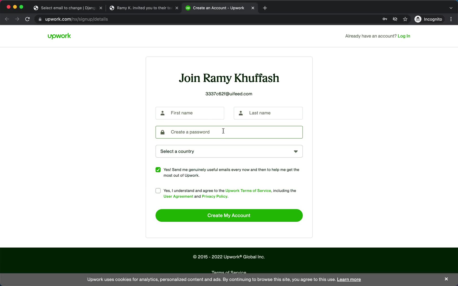 Accepting an invite on Upwork video thumbnail
