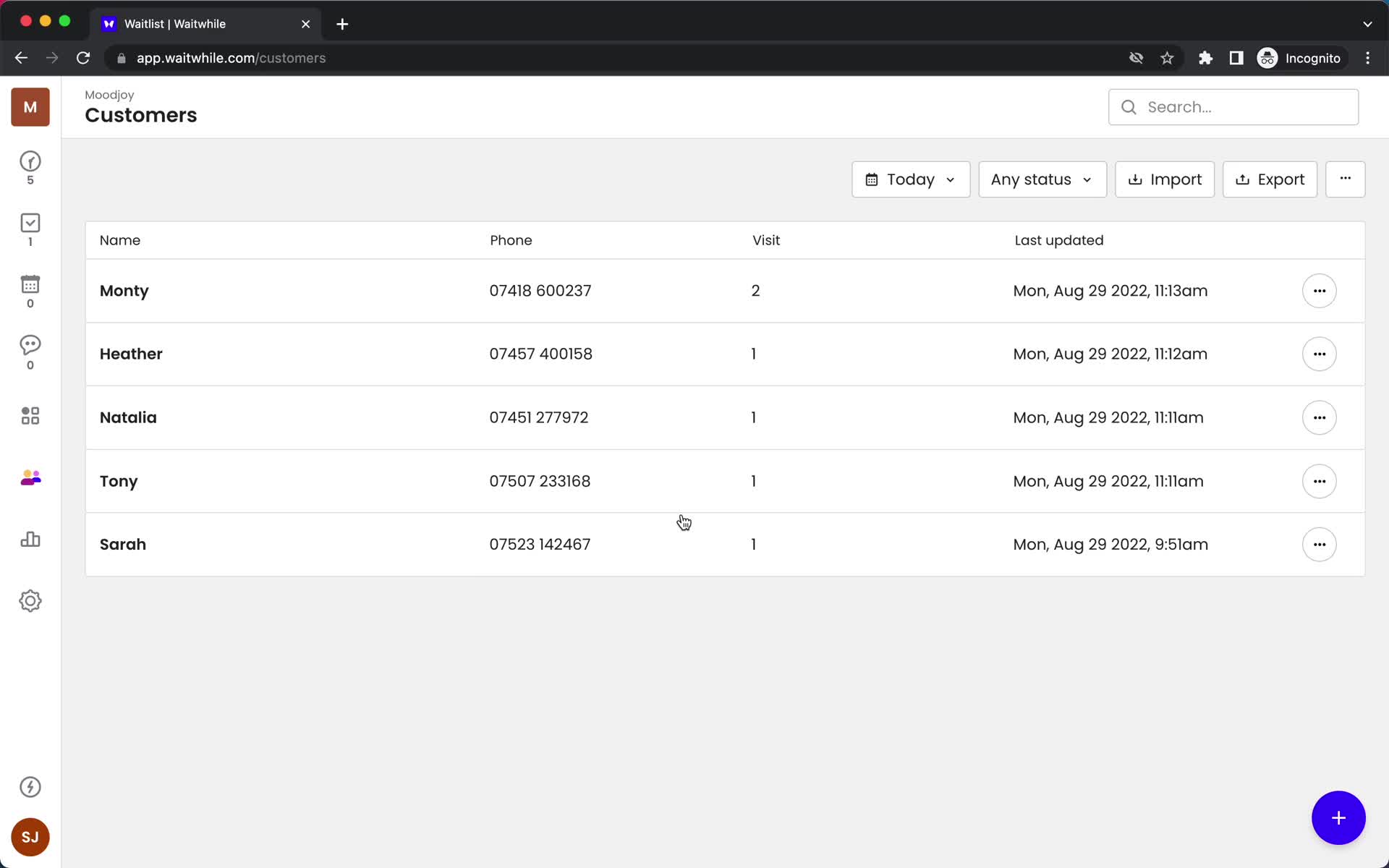Adding customer to waitlist on Waitwhile video thumbnail