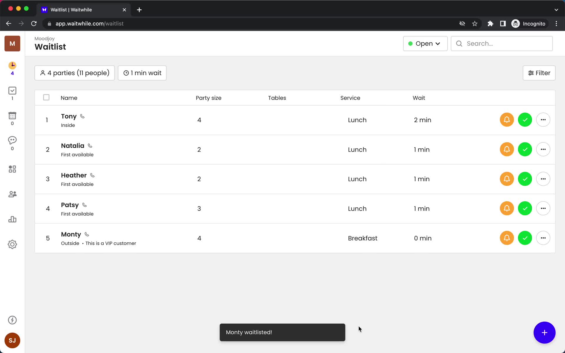 Adding customer to waitlist on Waitwhile video thumbnail