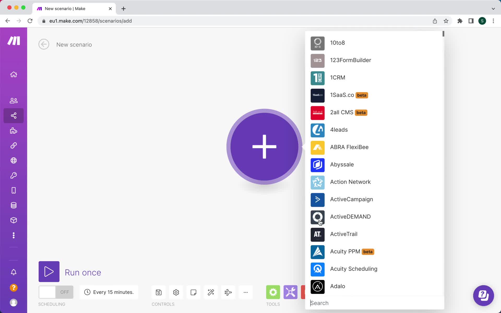 Creating an automation workflow on Make.com video thumbnail