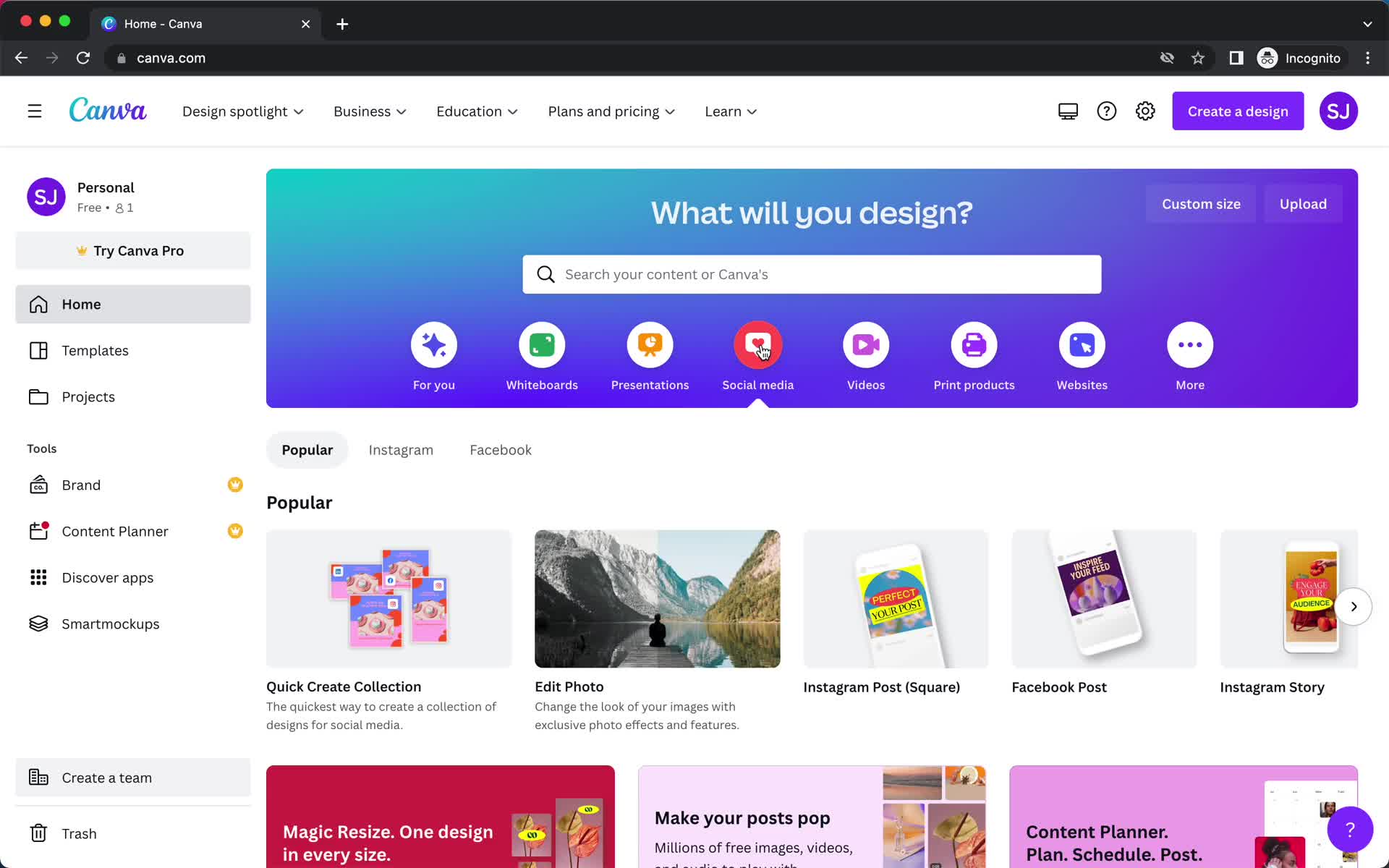 Creating a design screenshot
