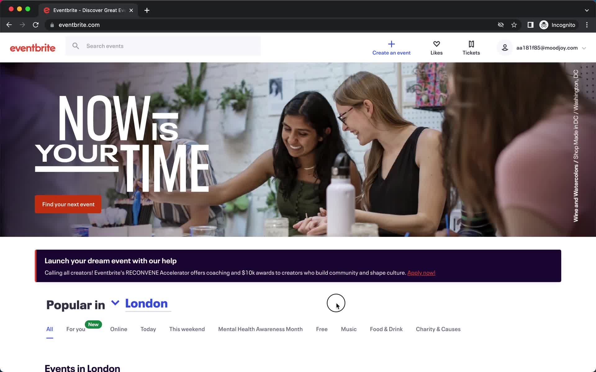 Creating an event on Eventbrite video thumbnail