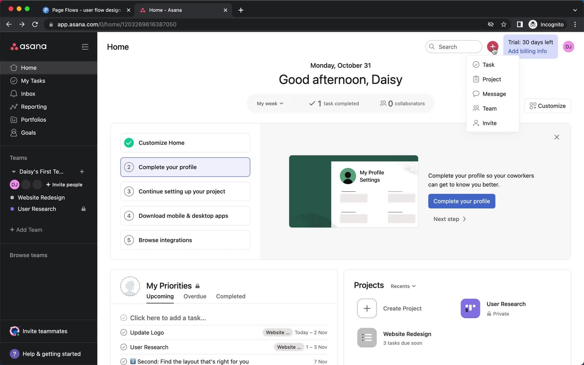 Creating a project on Asana video thumbnail