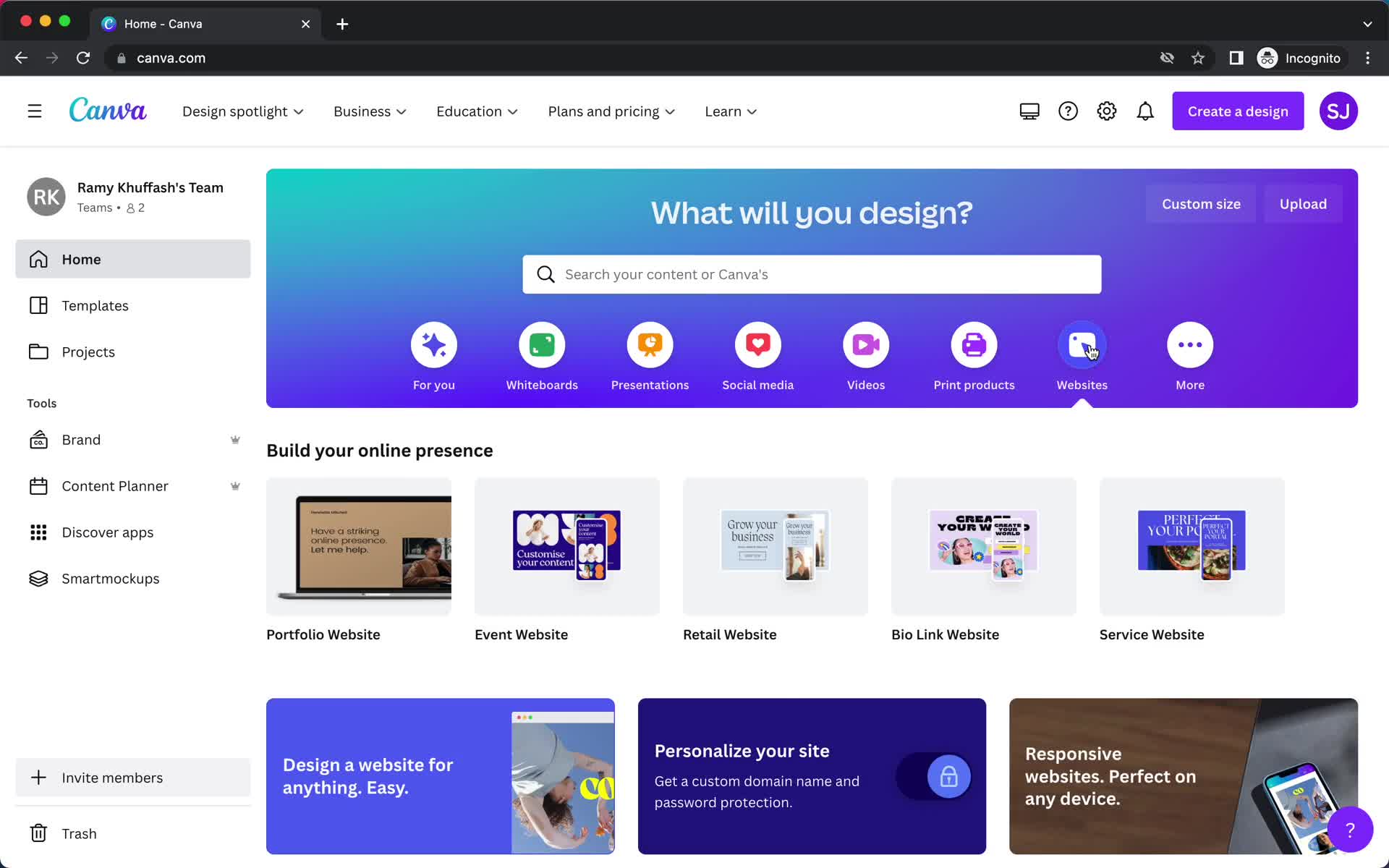 Creating a website screenshot