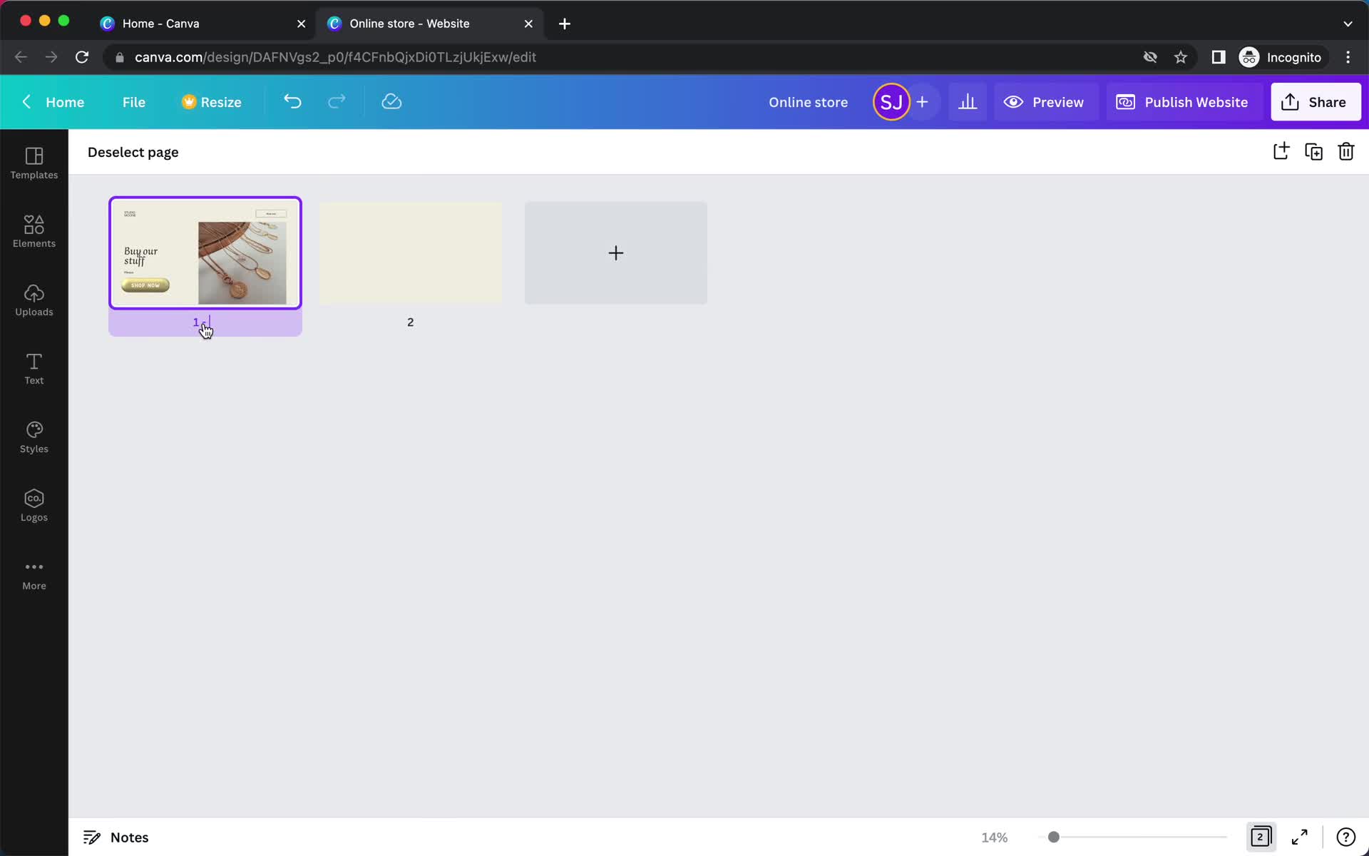 Creating a website screenshot