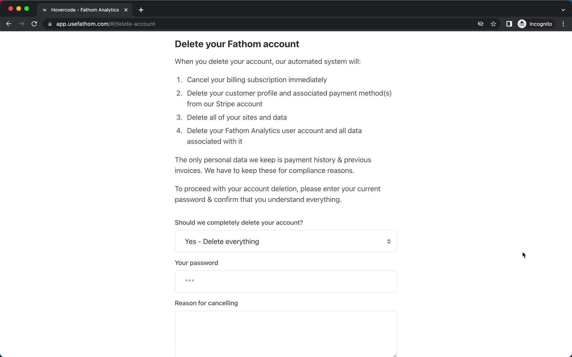 Cancelling your subscription on Fathom video thumbnail